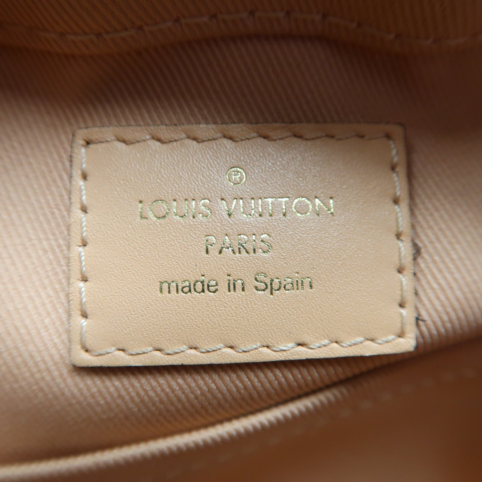 LOUIS VUITTON Damier Santa Monica金扣手挽肩背兩用袋啡色/粉紅色