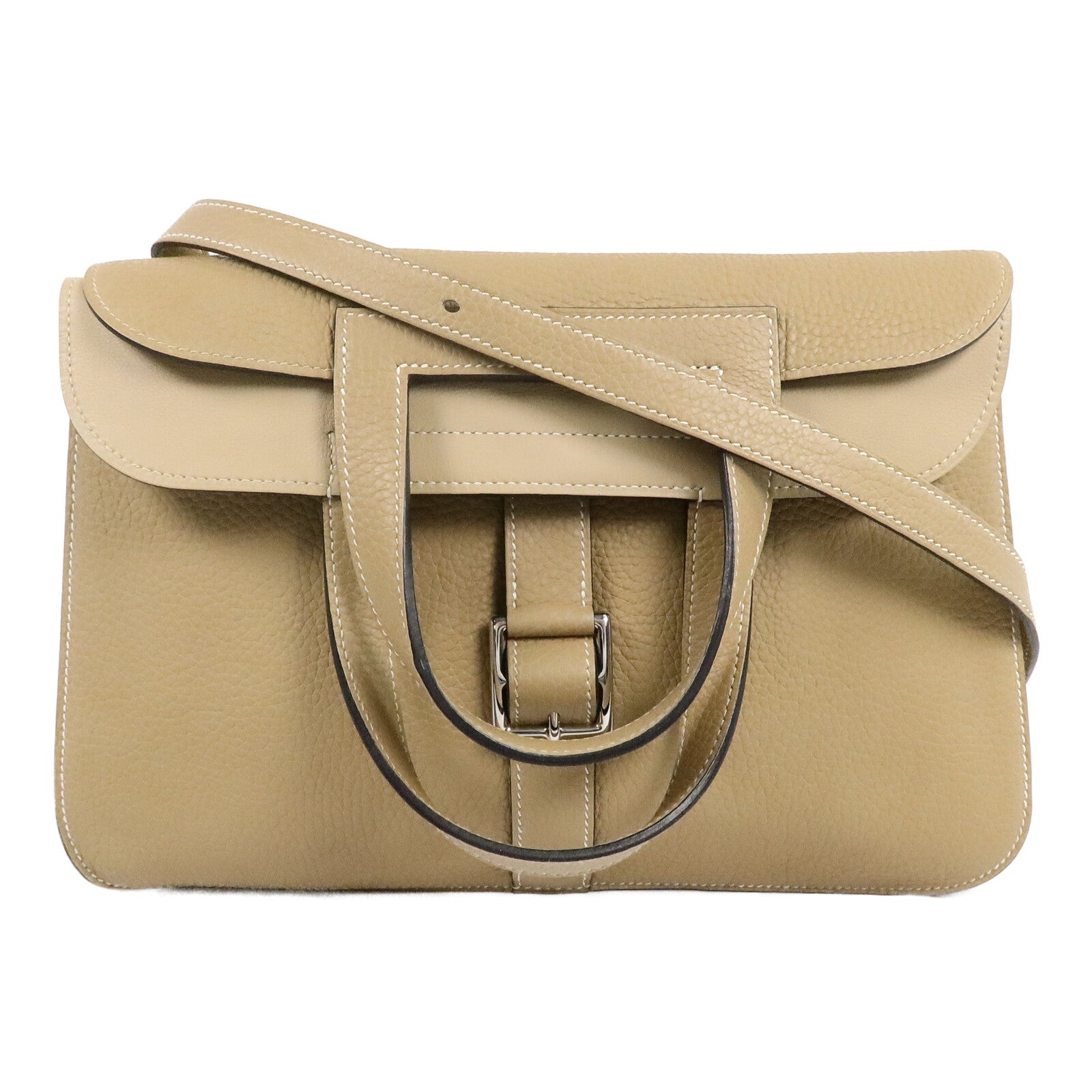 HERMES Clemence皮革Halzan 31手挽肩背兩用袋Trench