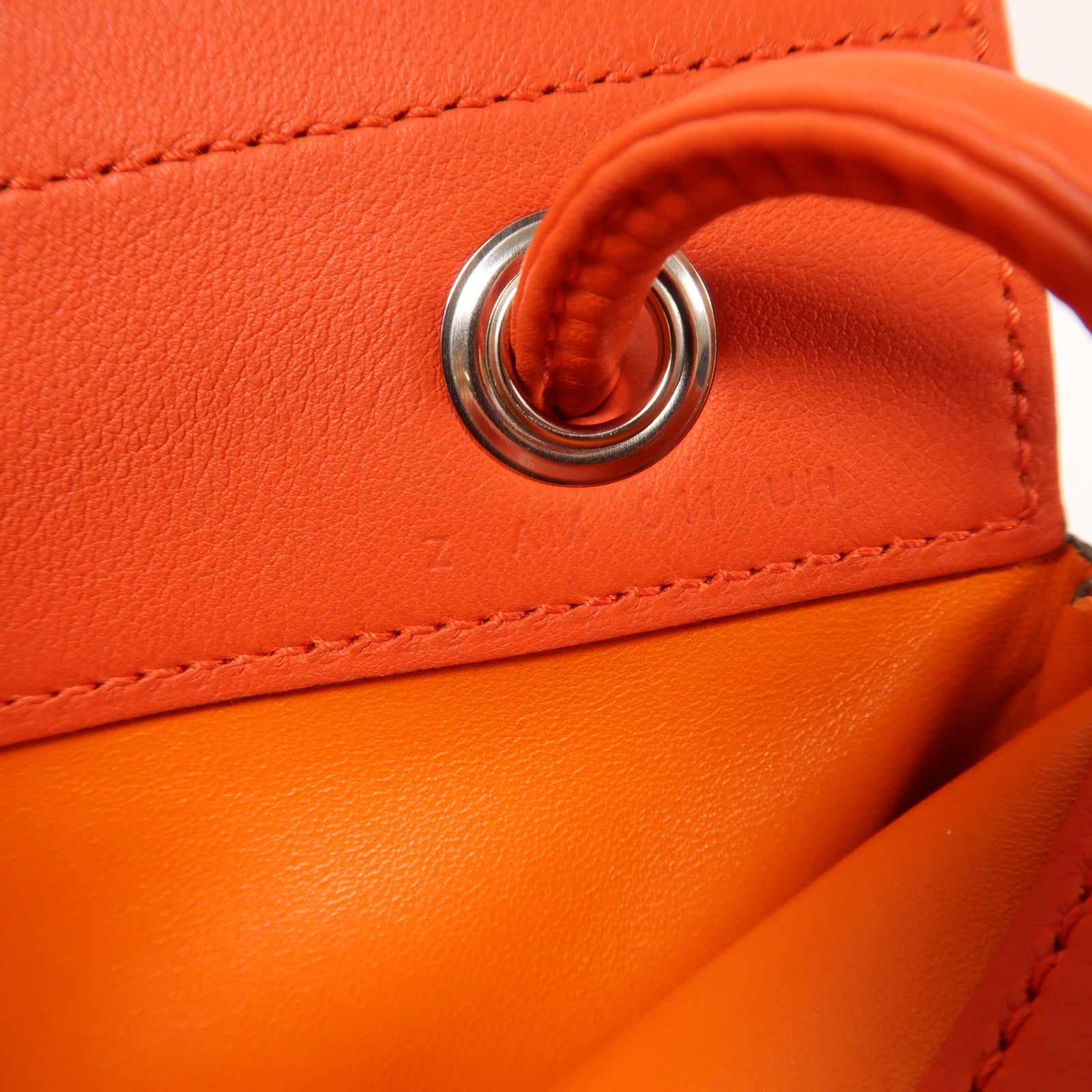 HERMES Swift皮革Aline Mini銀扣肩背袋Feu