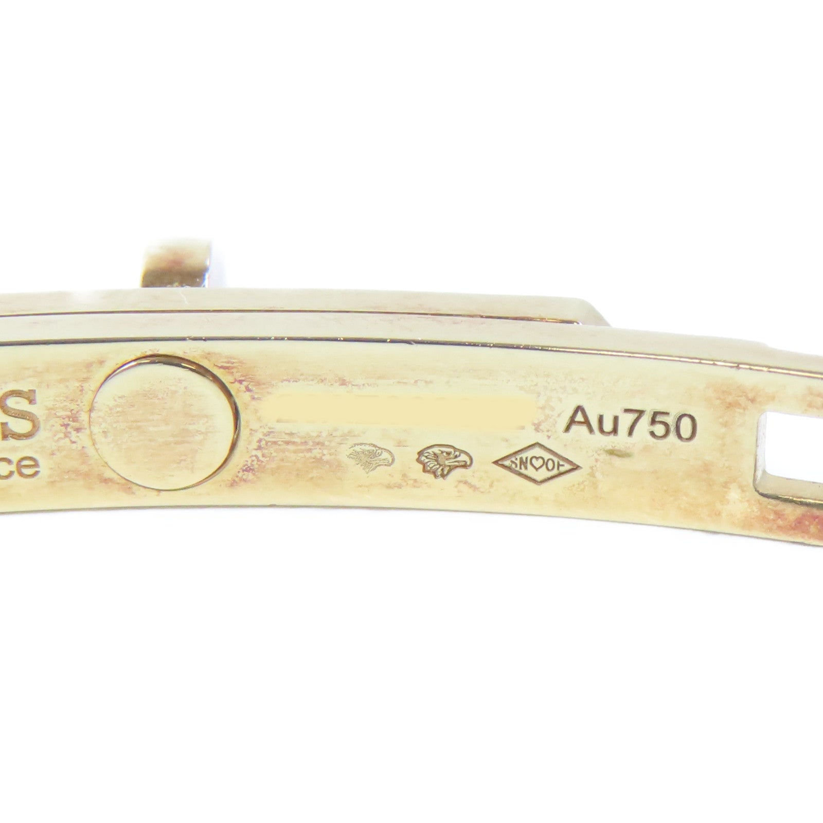 HERMES 18K玫瑰金Kelly Chaine Choker 0.04ct鑽石項鍊#34cm
