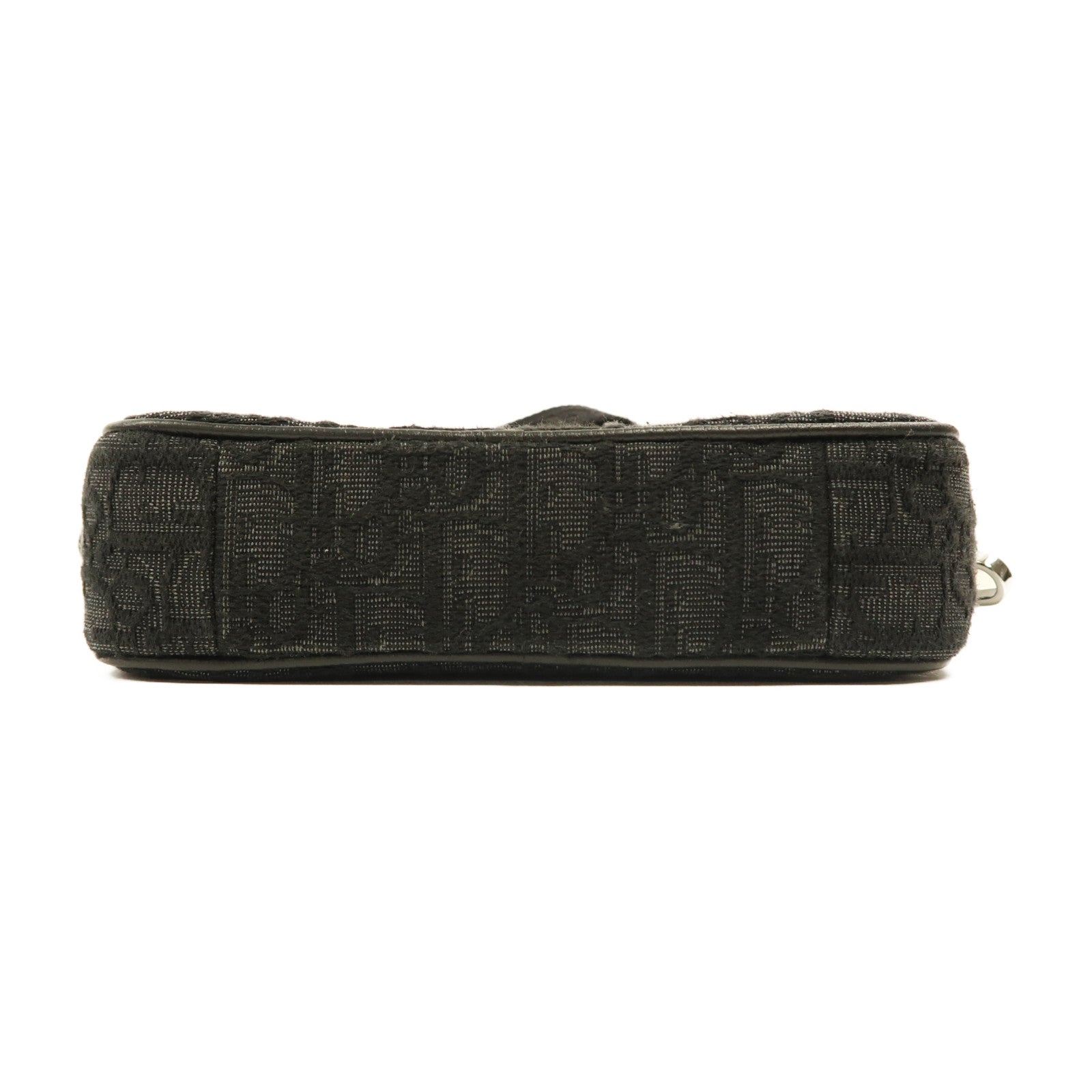 Dior 帆布Shoulder Bag銀扣肩背袋黑色