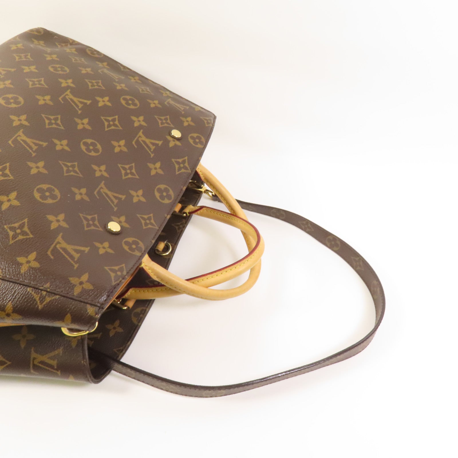 LOUIS VUITTON Monogram Montaigne MM金扣手挽肩背兩用袋
