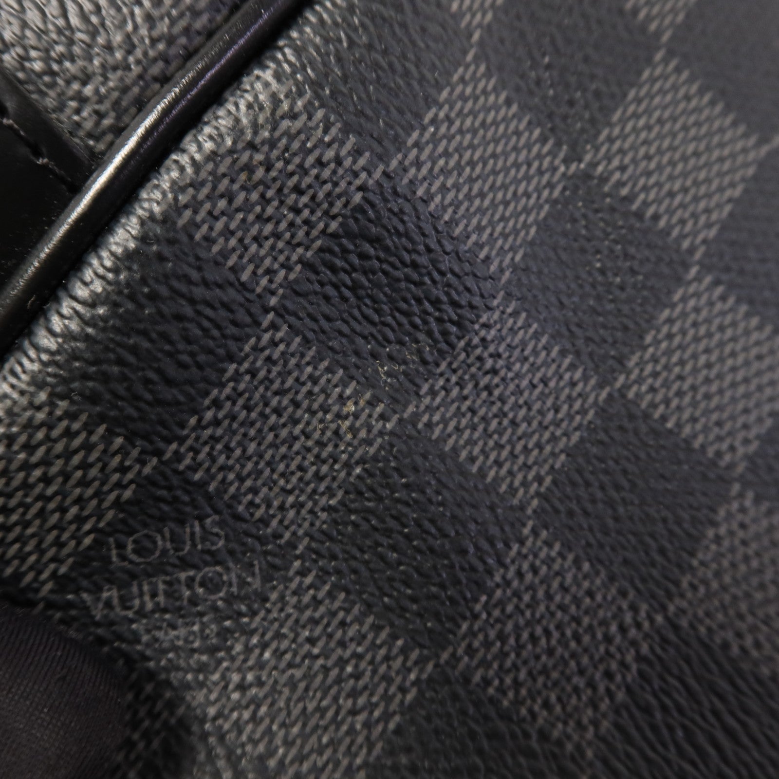 LOUIS VUITTON Damier Graphite Tadao PM銀扣手挽肩背兩用袋