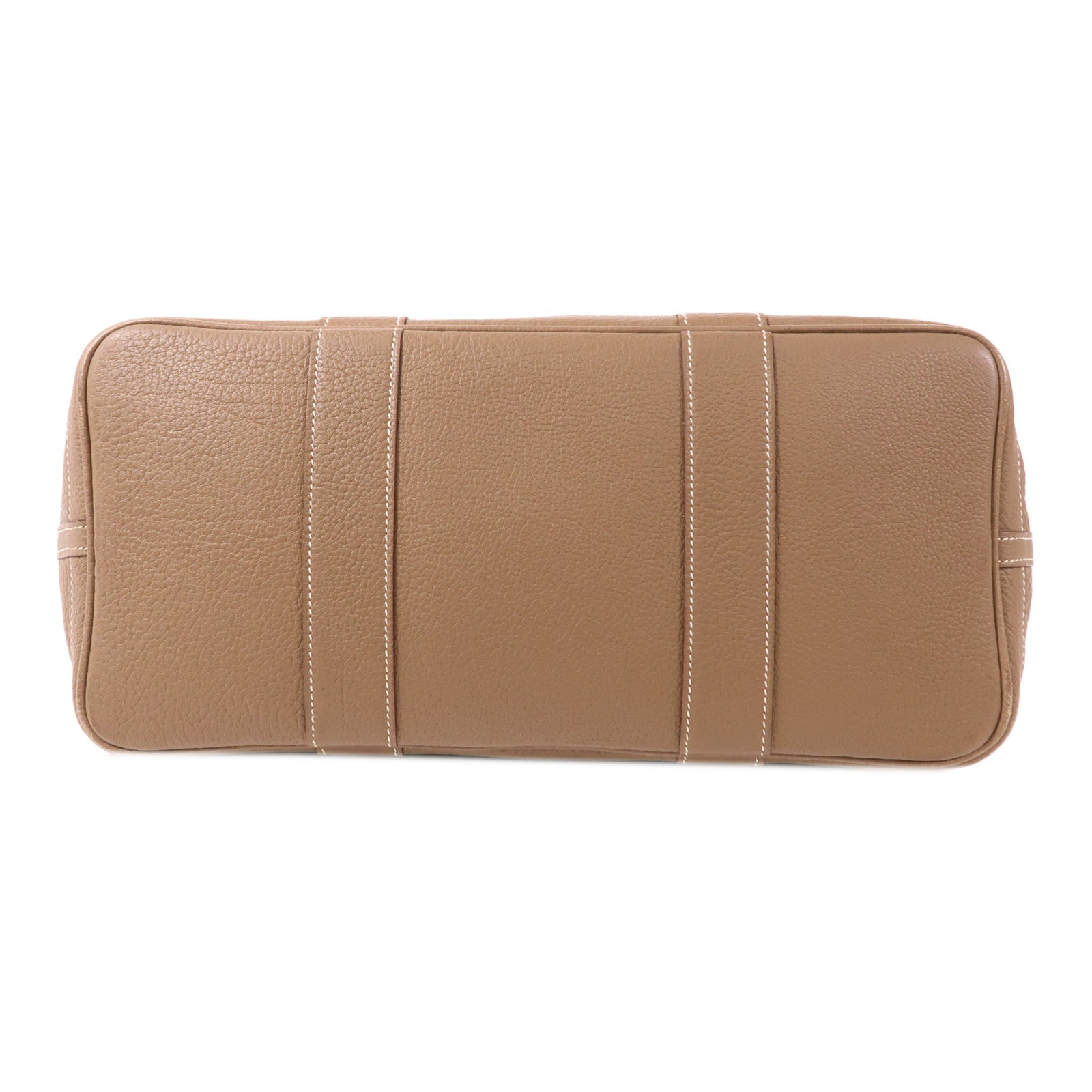 HERMES Negonda皮革GardenParty PM銀扣手挽袋Etoupe