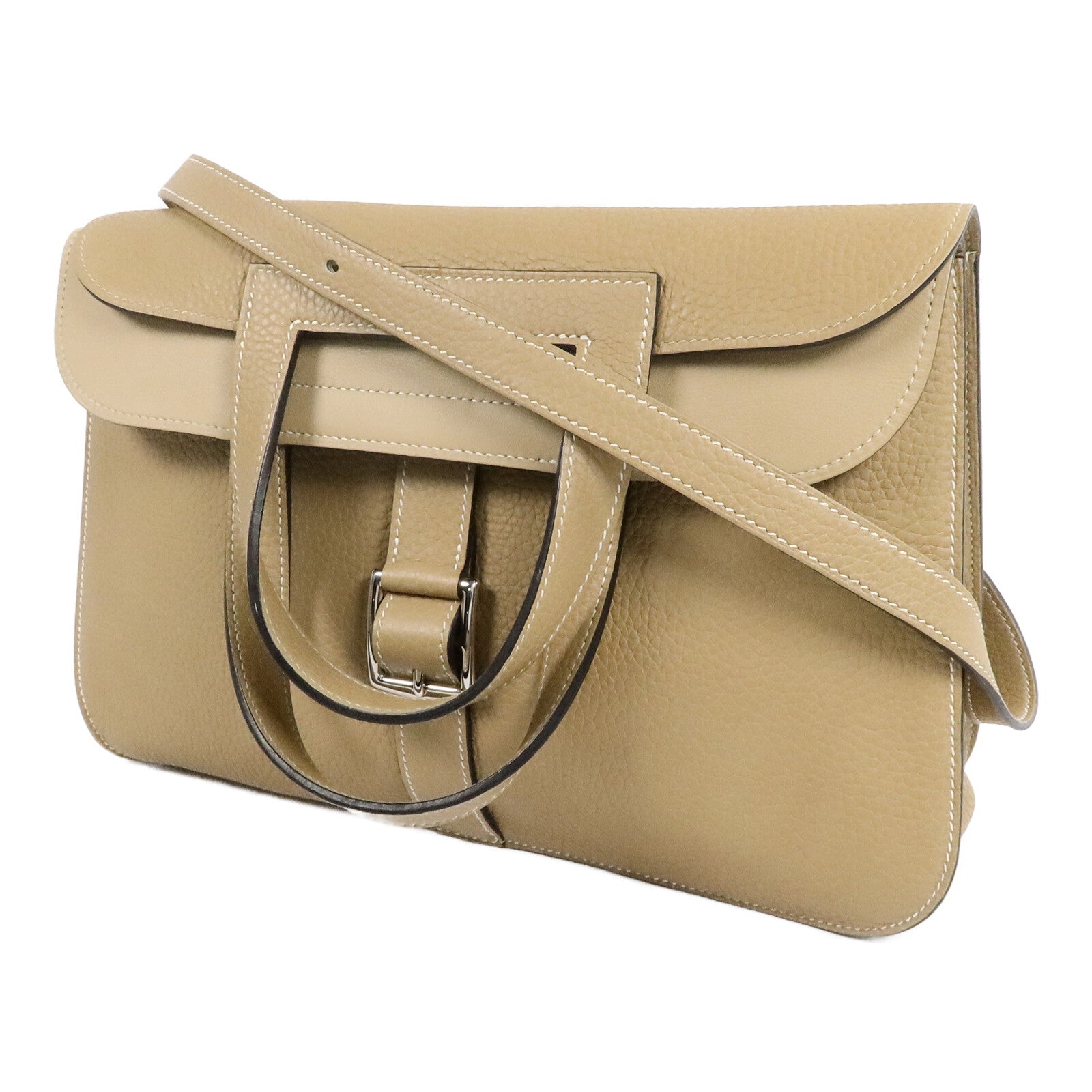 HERMES Clemence皮革Halzan 31手挽肩背兩用袋Trench