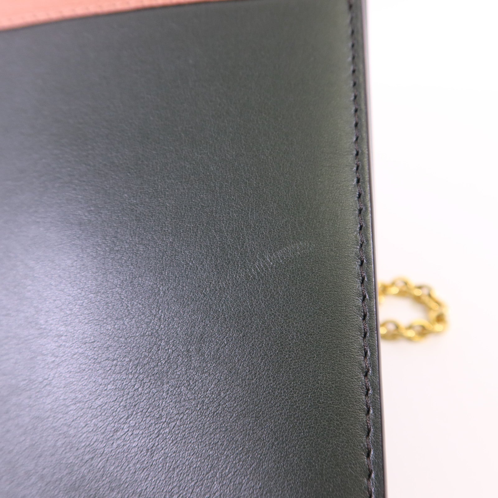 CELINE 牛皮皮革Envelope Shoulder Bag金扣鏈帶肩背袋