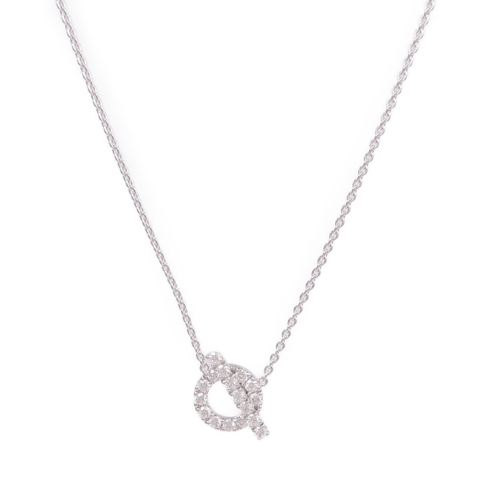 HERMES 【激減優惠】18K白金Finesse Pendant鑽石項鍊