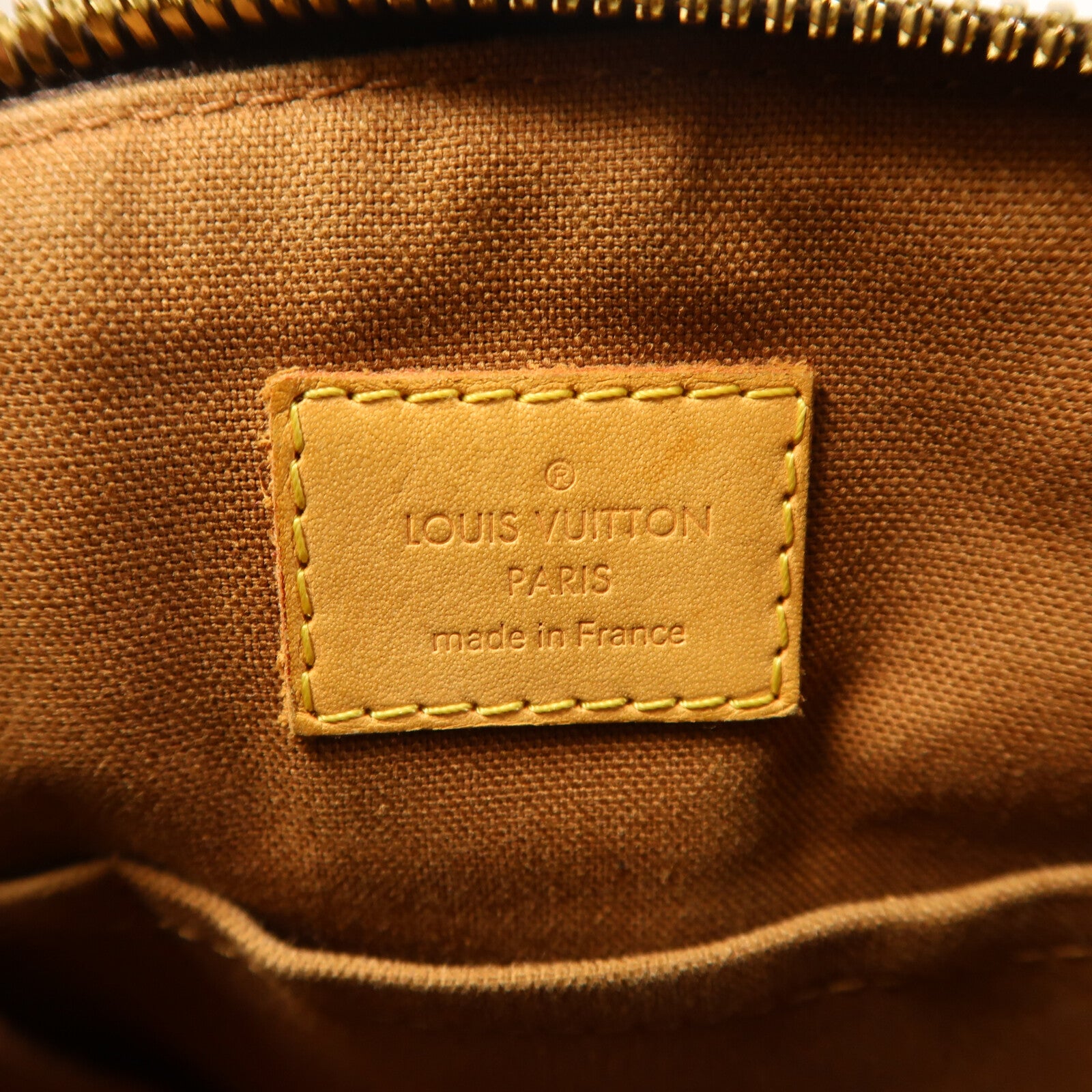 LOUIS VUITTON Monogram Tivoli PM金扣手挽袋棕色