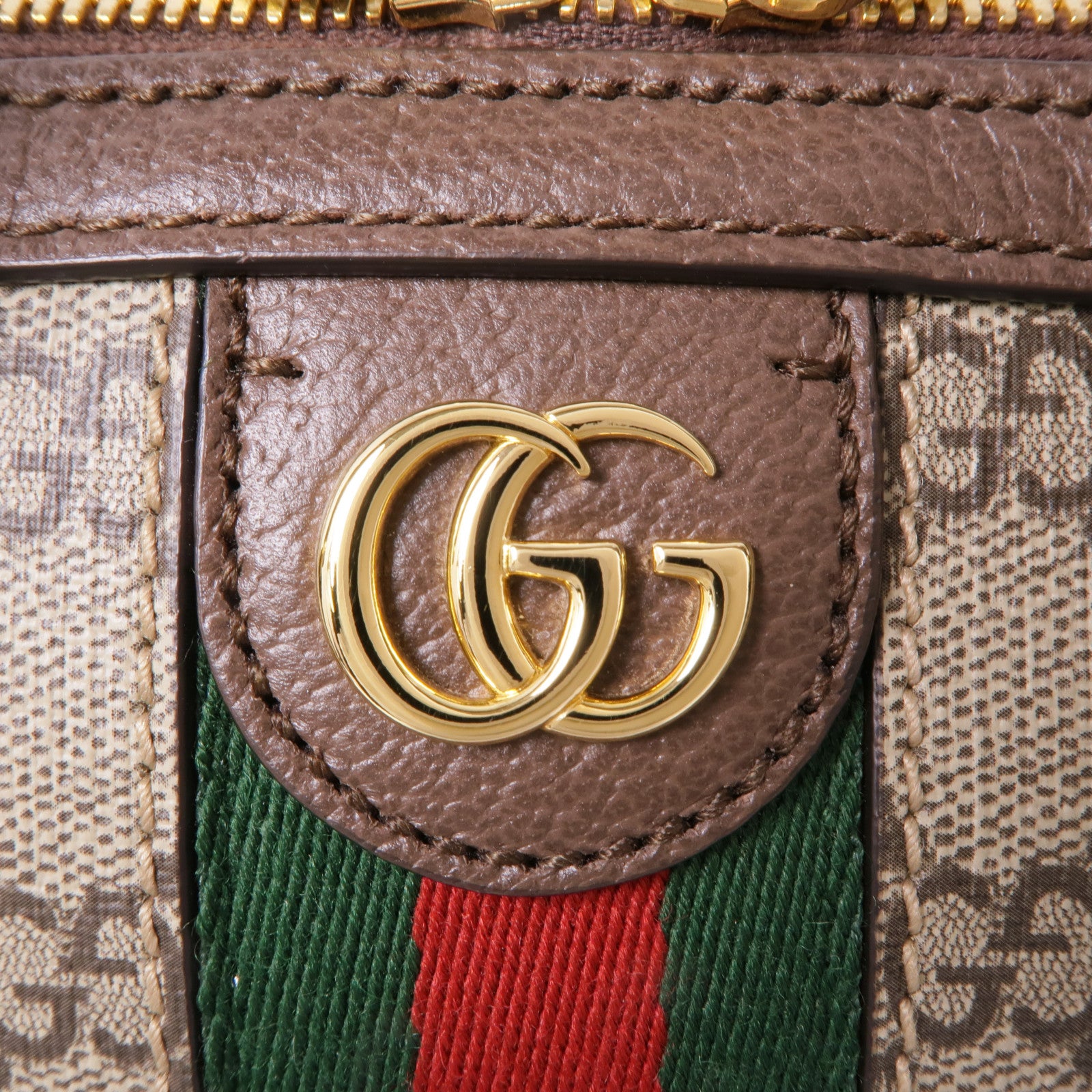 GUCCI GHW Ophidia GG 2 Way Shoulder Bag 772061 Coated Canvas Brown