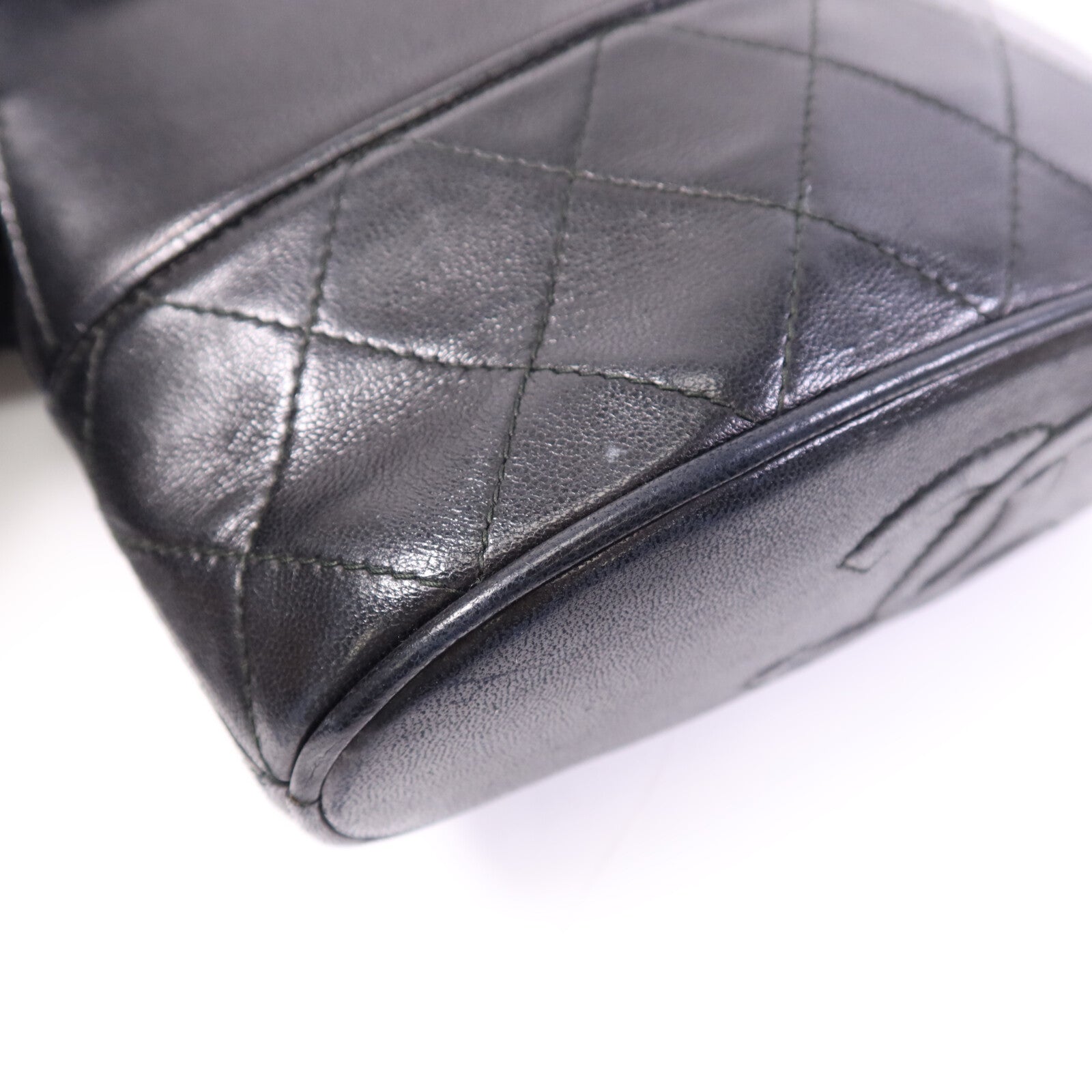 CHANEL 羊皮皮革Shoulder Bag金扣鏈帶肩背袋