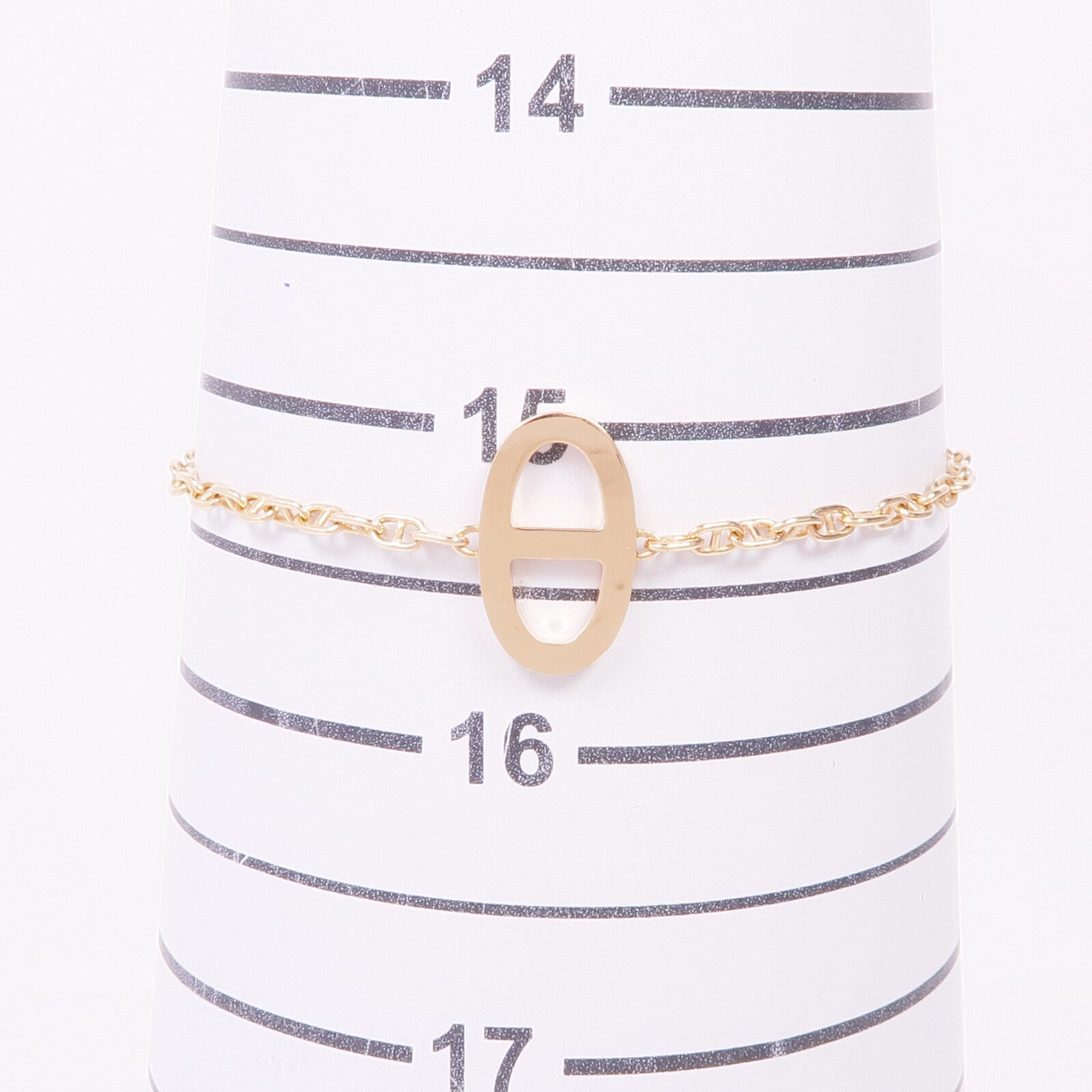 HERMES 18K玫瑰金Chaine D'Ancre Contour Diamond Bracelets鑽石手鏈