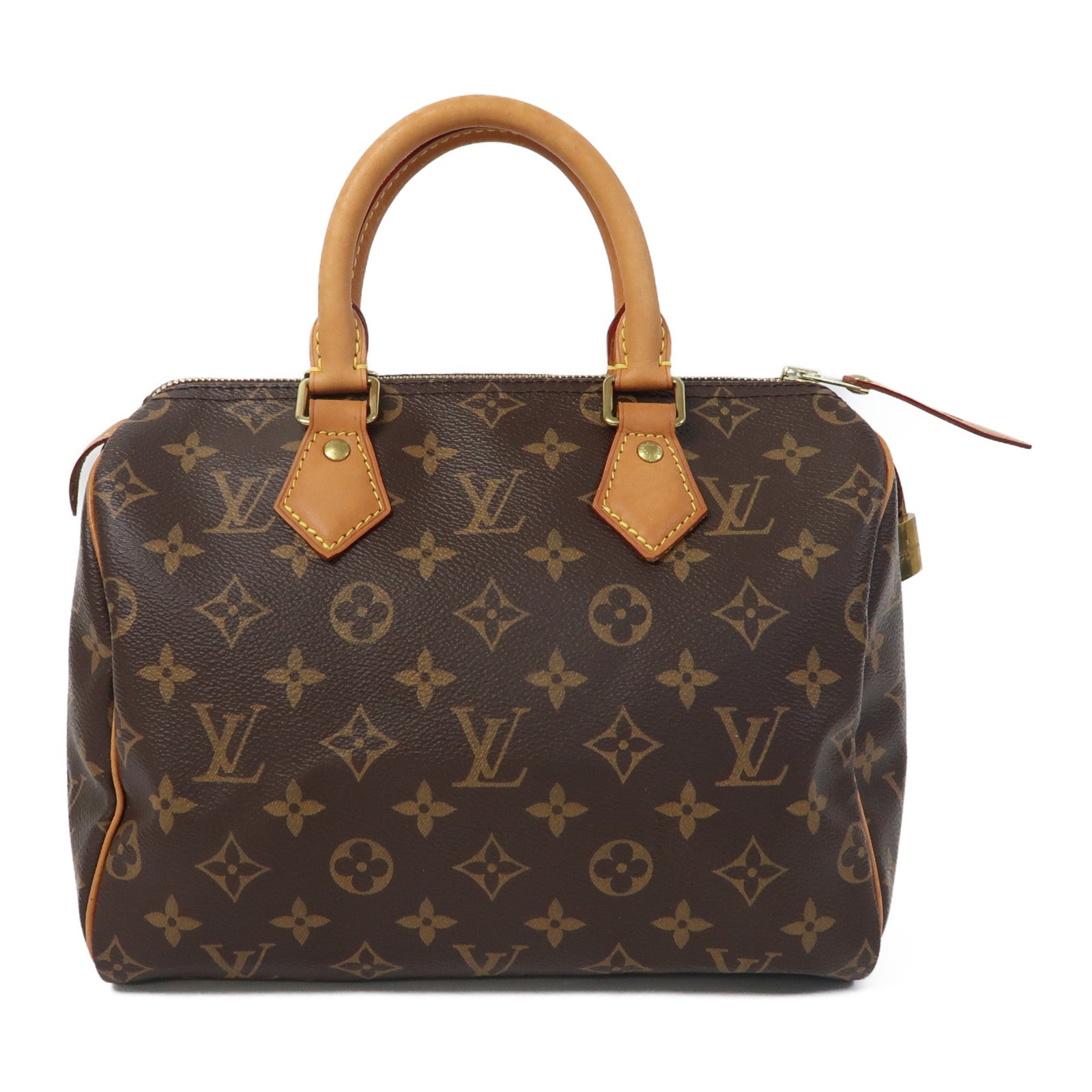 LOUIS VUITTON Monogram Speedy 25金扣手挽袋啡色