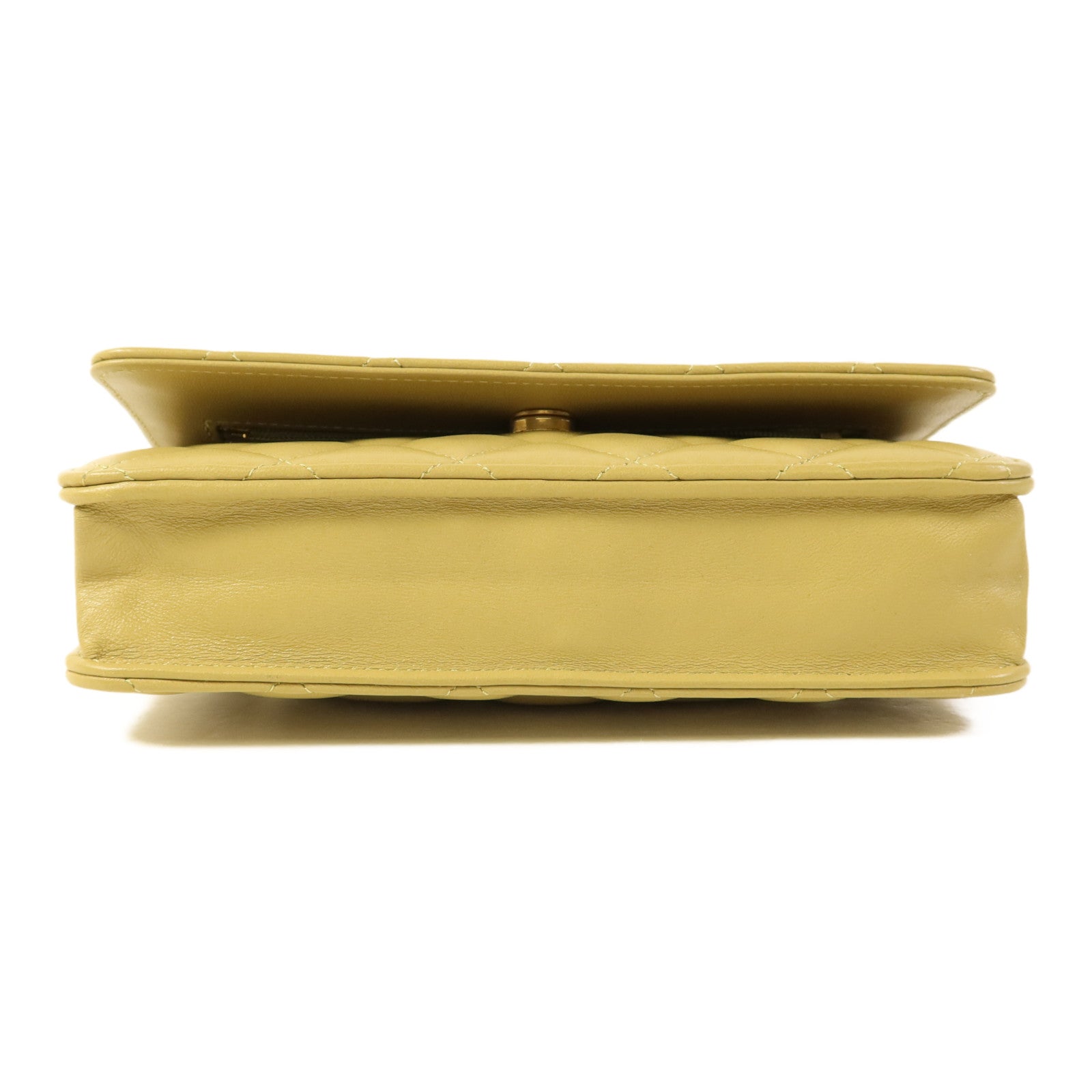 CHANEL 羊皮皮革Wallet On Chain WOC金扣鏈帶肩背袋