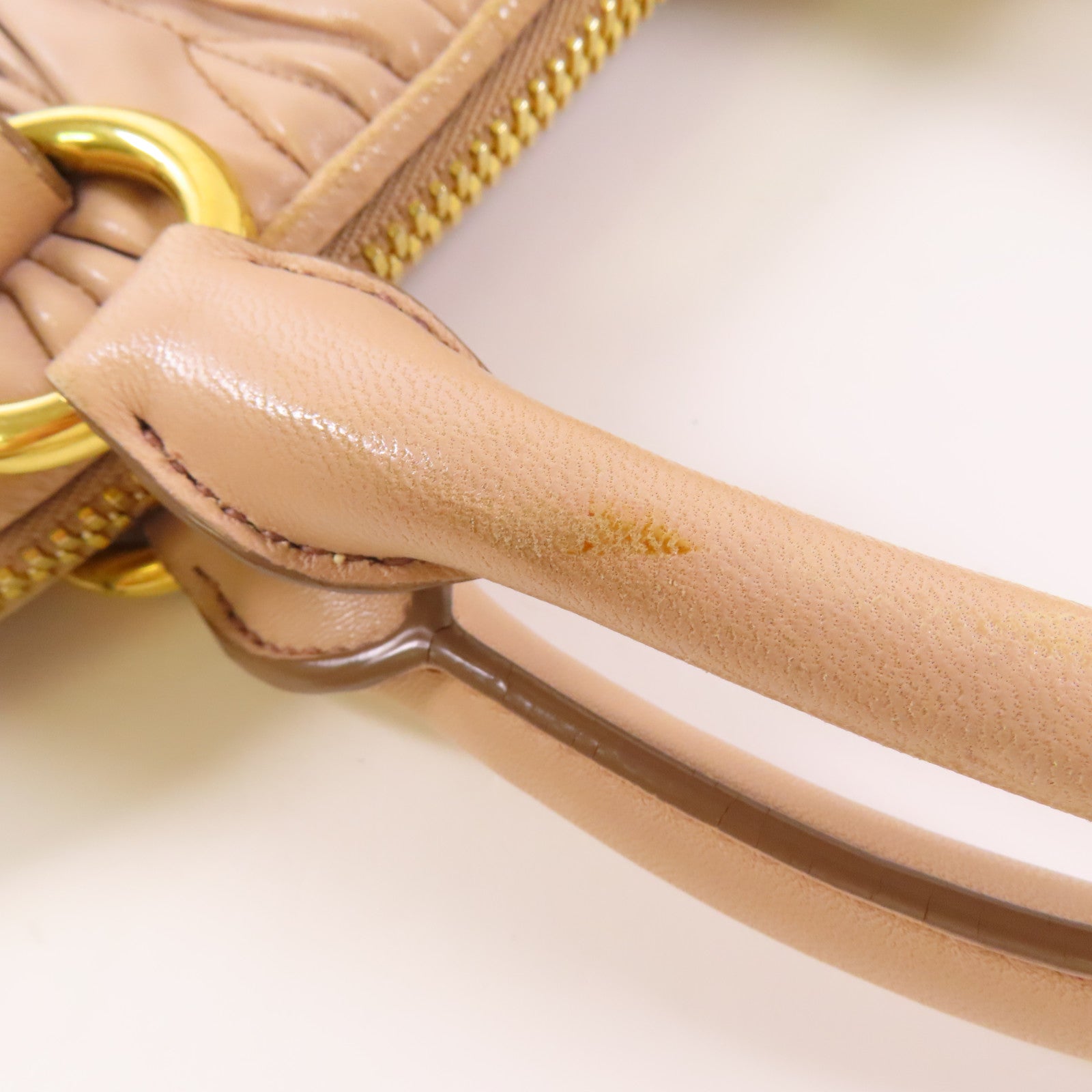 Miu Miu 牛皮皮革2 Way Bag金扣手挽肩背兩用袋