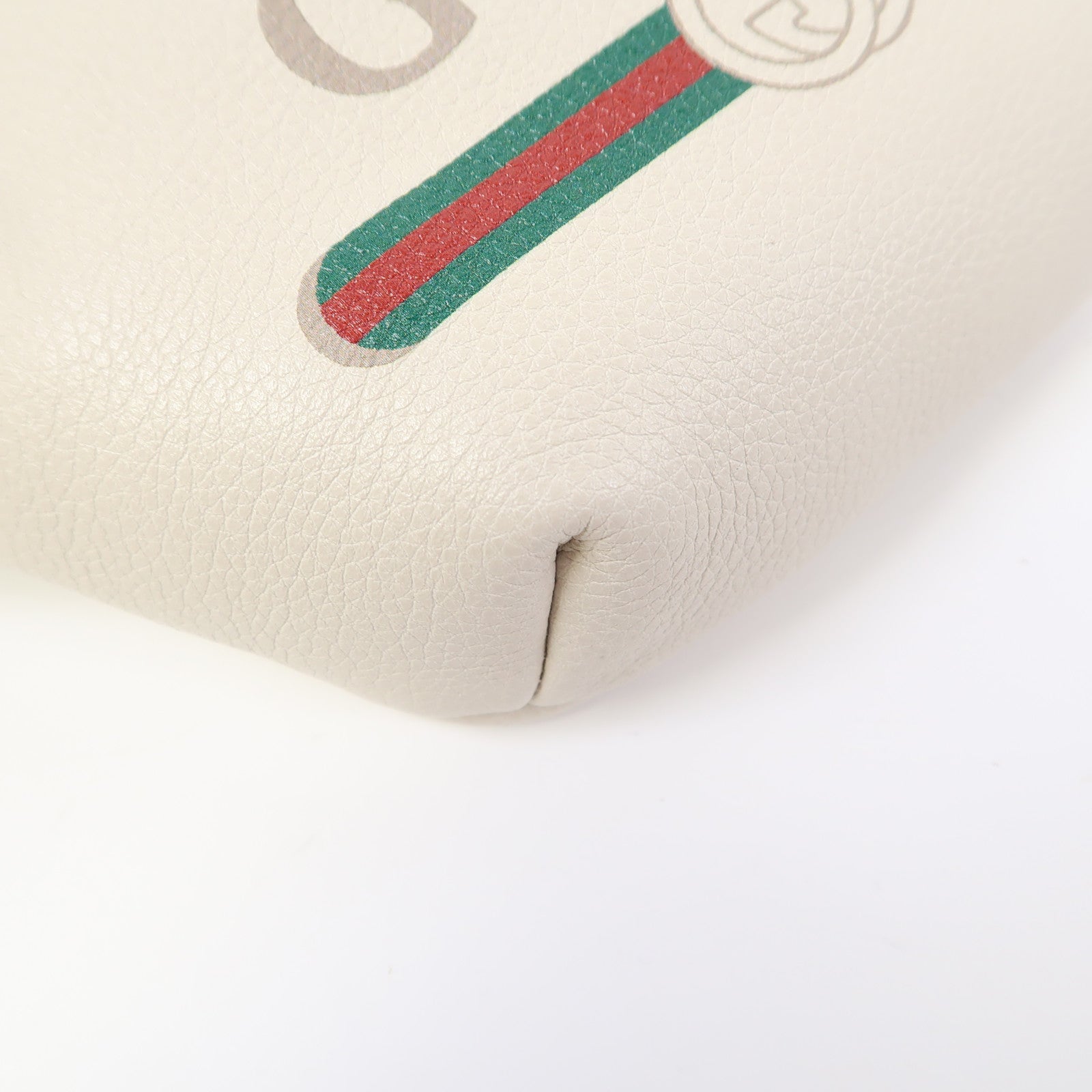 GUCCI 牛皮皮革Waist Bag金扣腰包白色