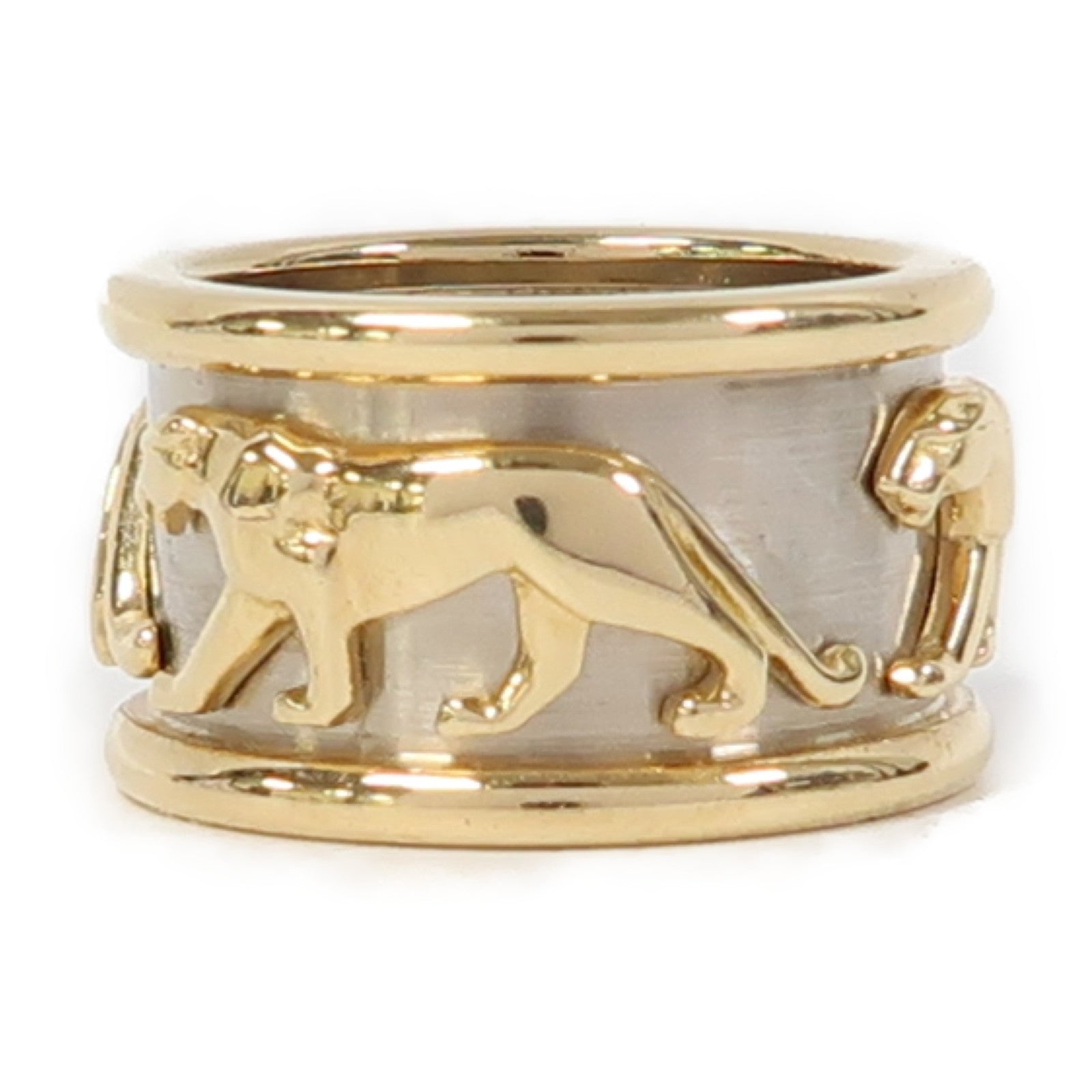 CARTIER 18K黃金Mahango Panther Ring戒指Cartier#50/US#5