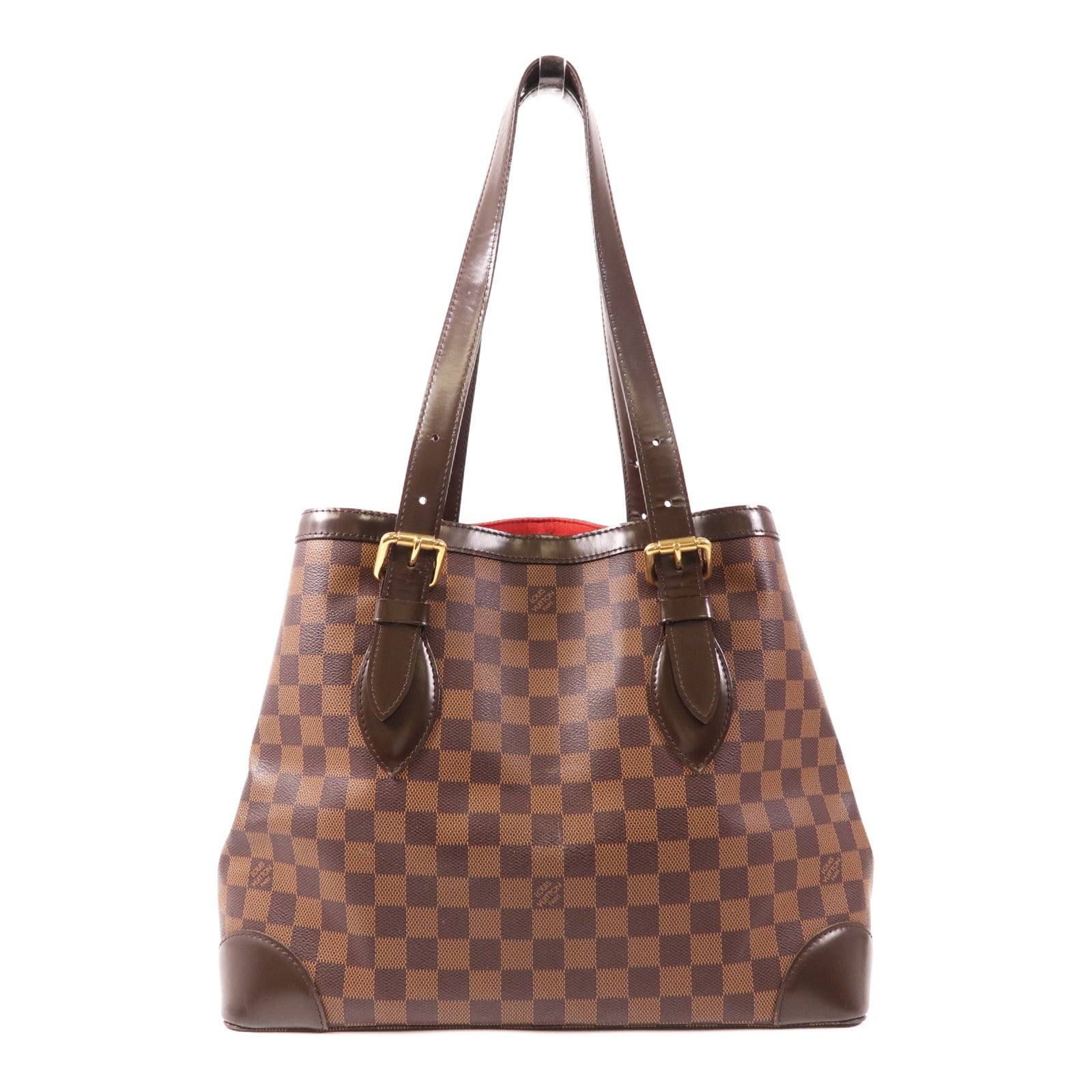 LOUIS VUITTON Damier Hampstead MM金扣肩背袋/手挽袋