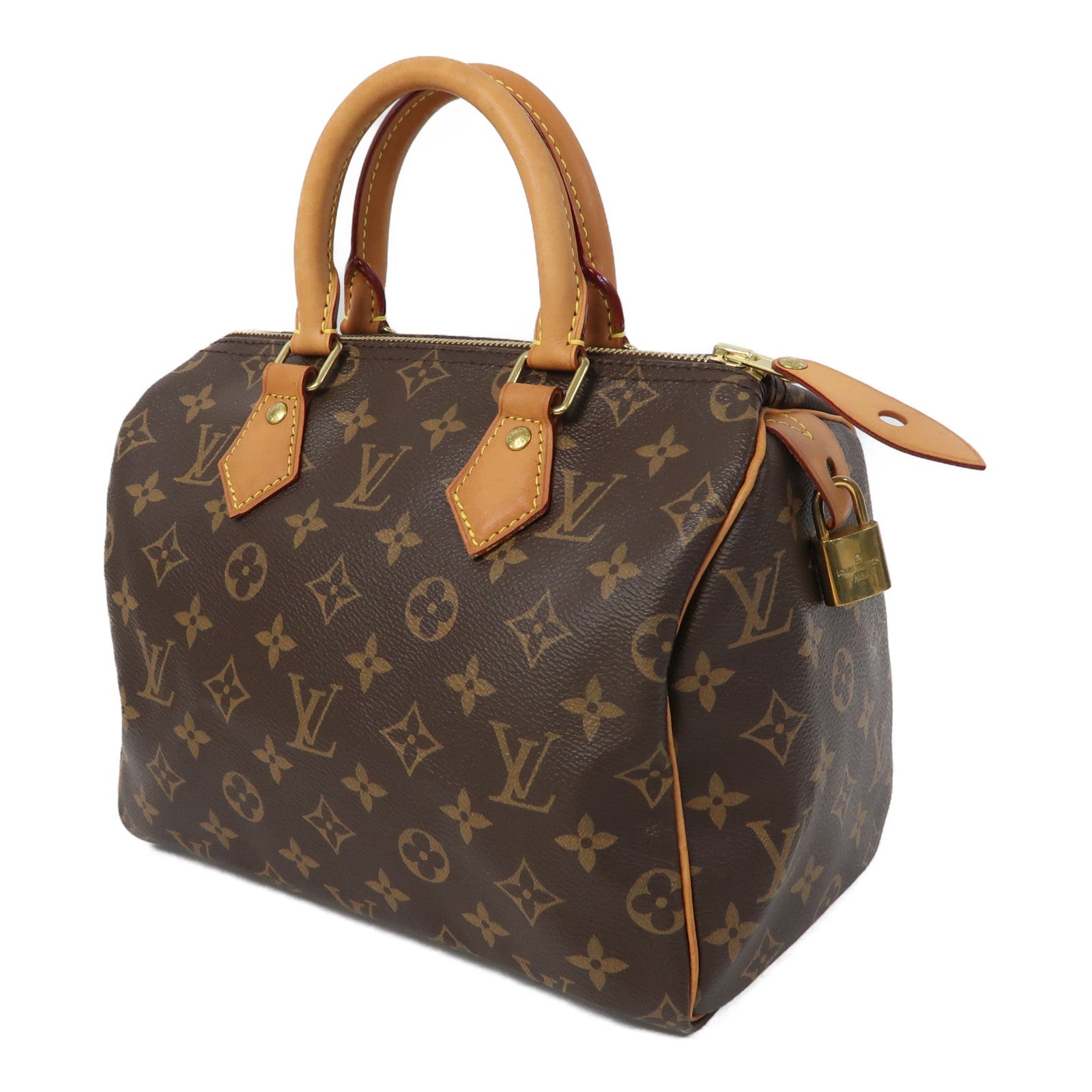 LOUIS VUITTON Monogram Speedy 25金扣手挽袋啡色