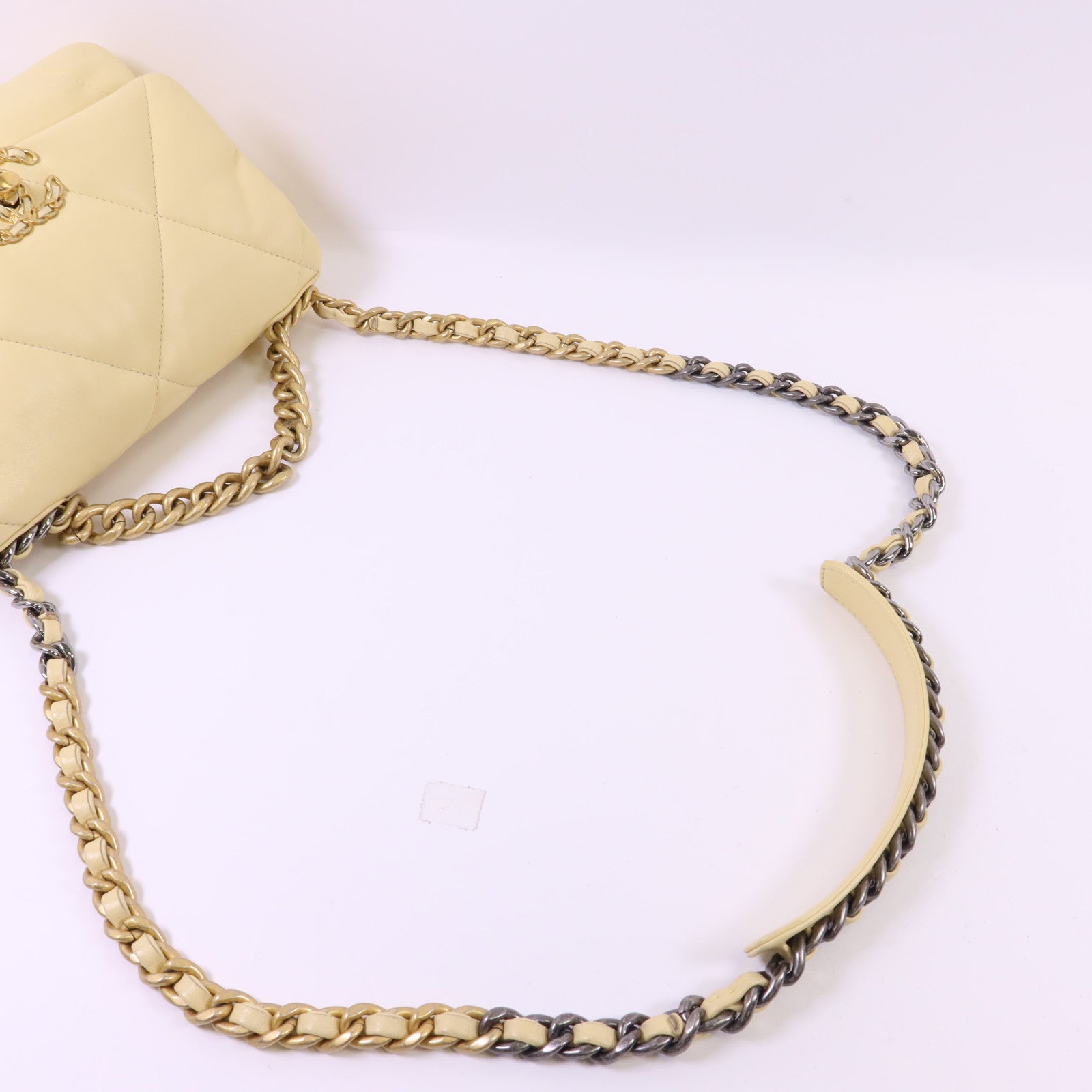 CHANEL 羊皮皮革Chanel 19 Small鏈帶手挽肩背兩用袋