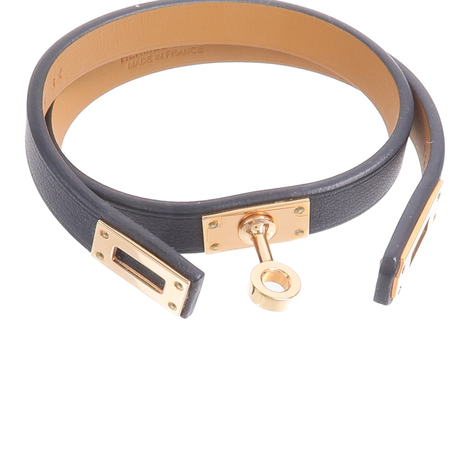 HERMES Swift皮革Mini Kelly Double Tour Bracelet手帶Noir