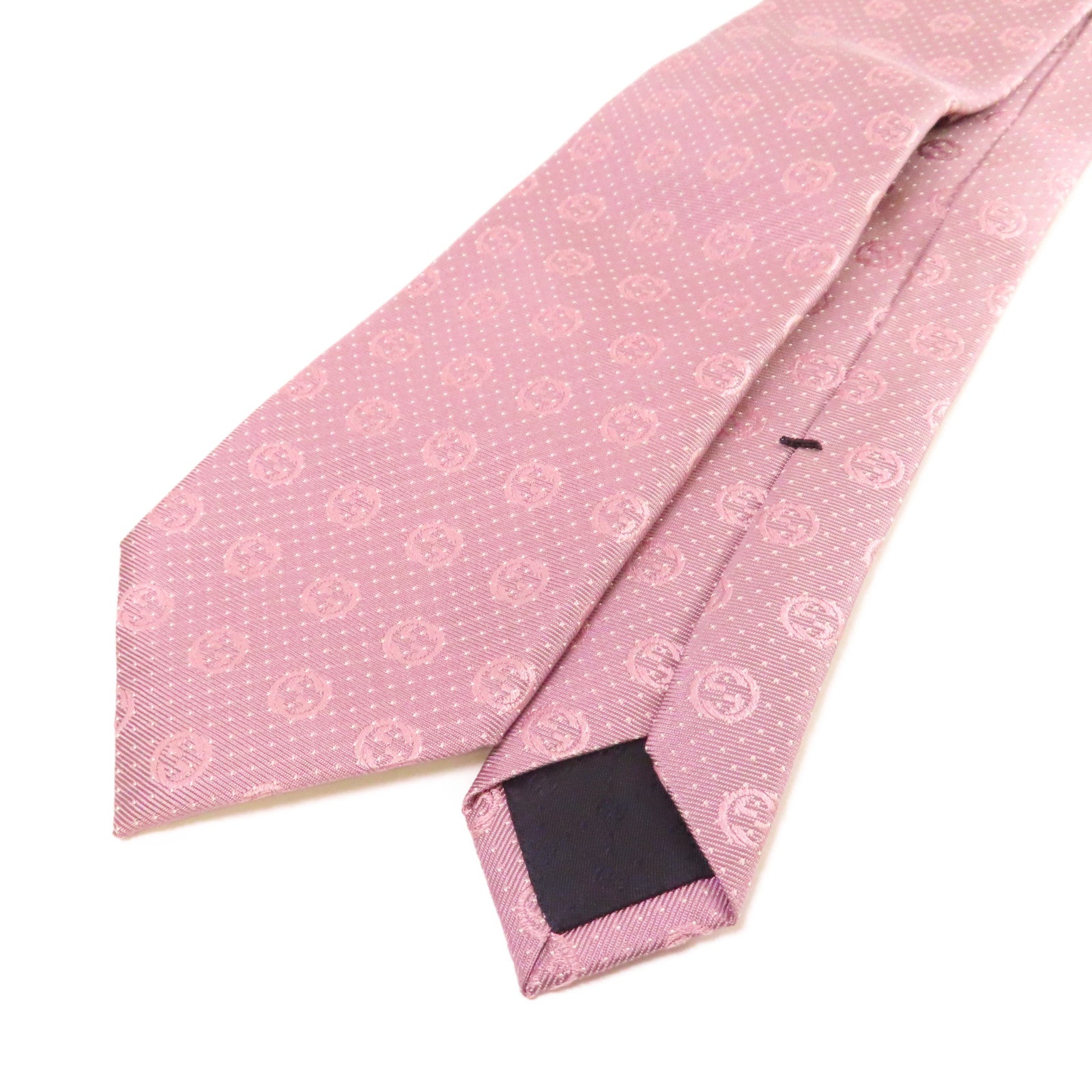 GUCCI 【激減優惠】絲質Necktie領帶紫粉色