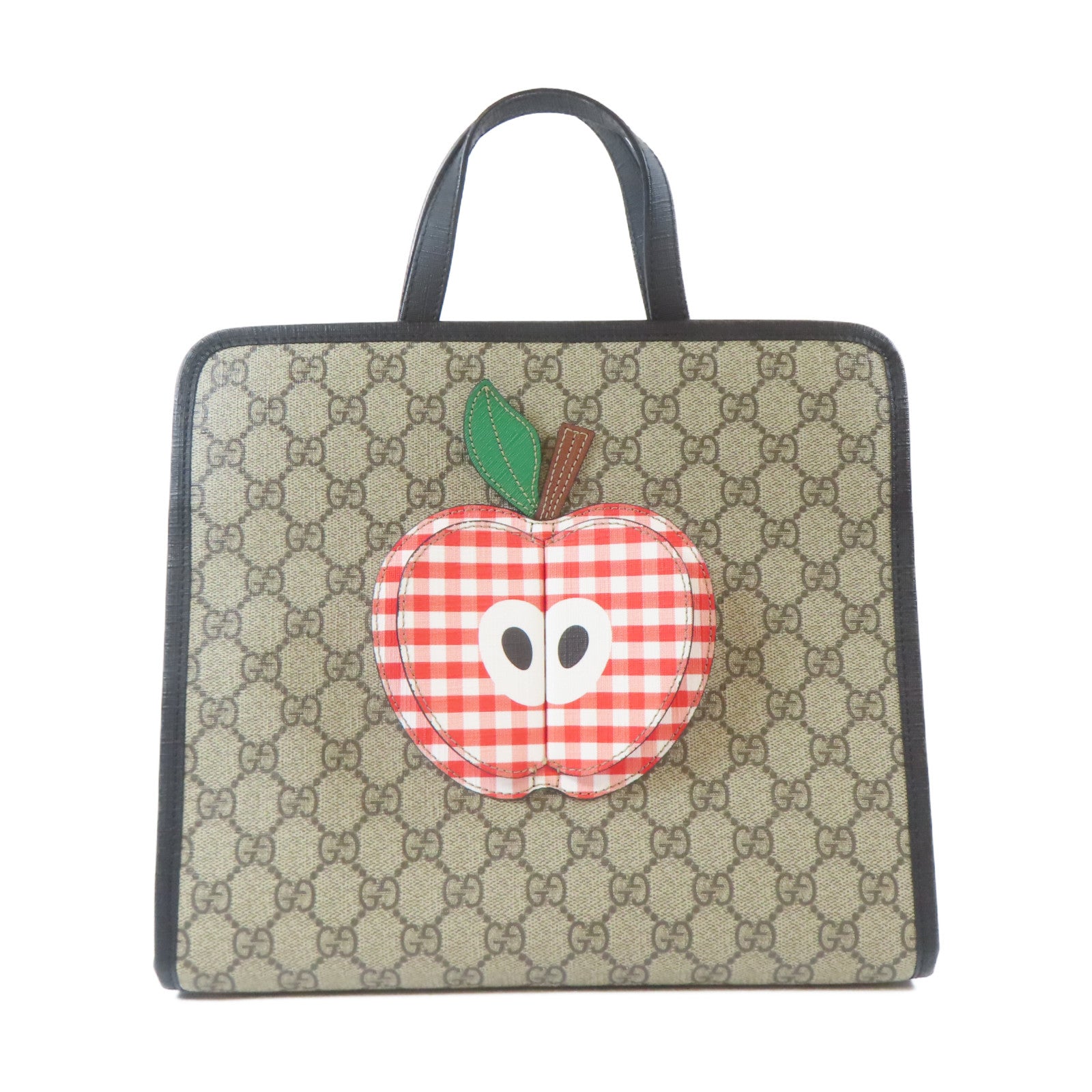GUCCI 塗層帆布Hand Bag銀扣手挽袋啡色