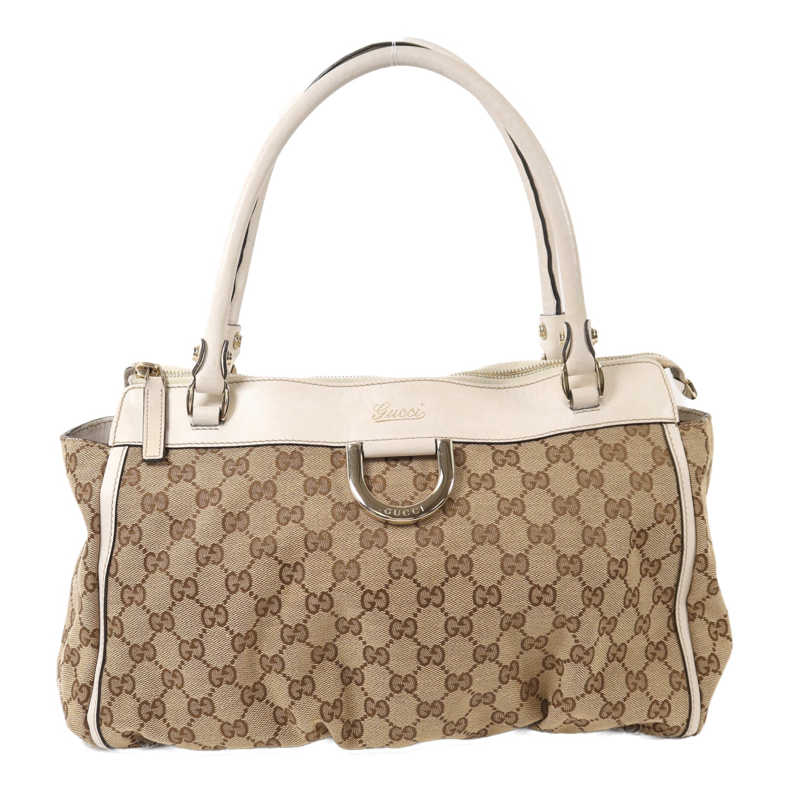 GUCCI 帆布Shoulder Bag金扣肩背袋