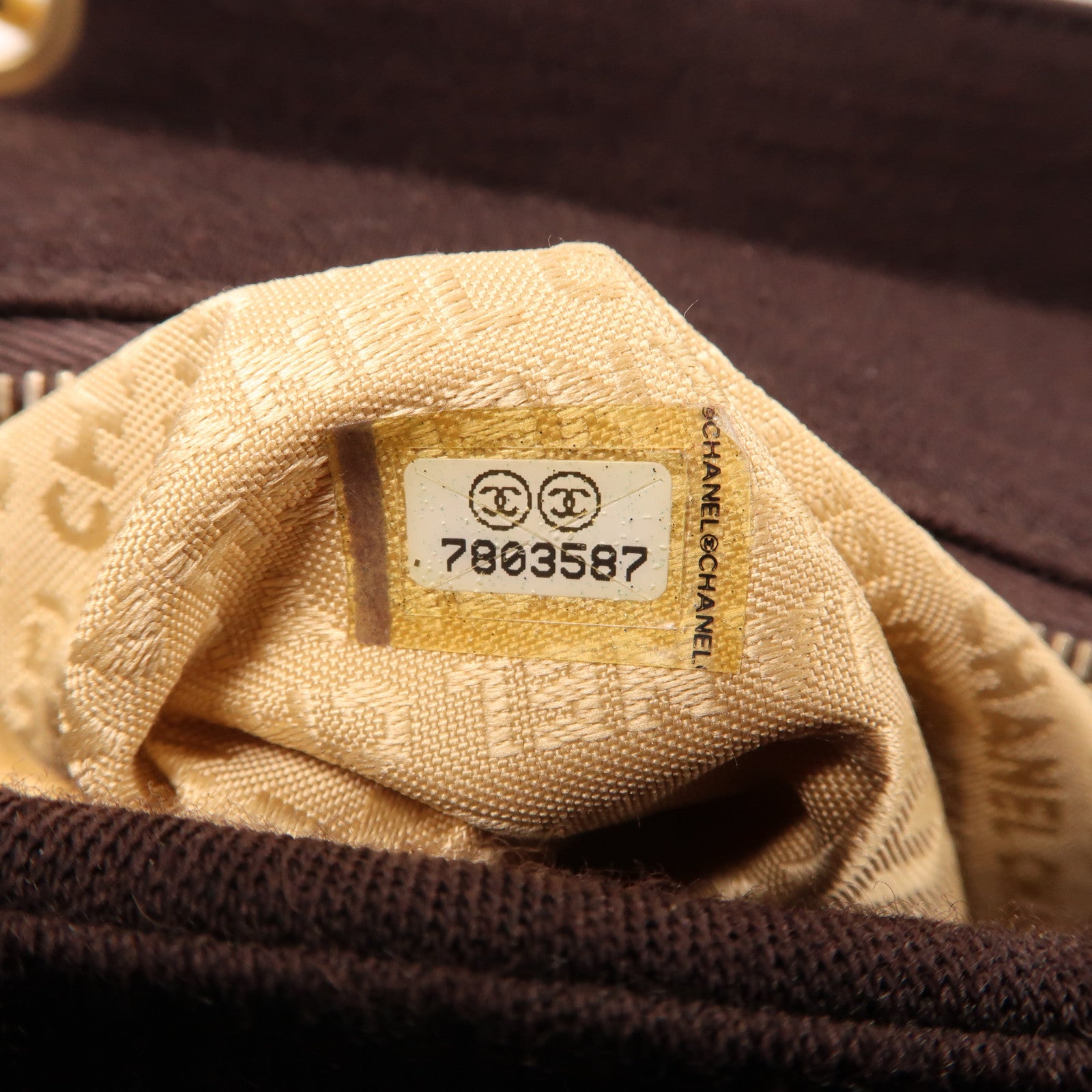 CHANEL 【激減優惠】帆布Vintage Shoulder Bag金扣鏈帶肩背袋啡色