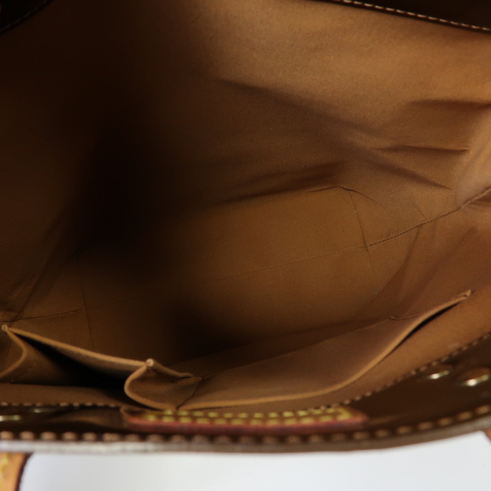 LOUIS VUITTON 【激減優惠】Monogram Vernis Reade MM金扣手挽袋古銅色