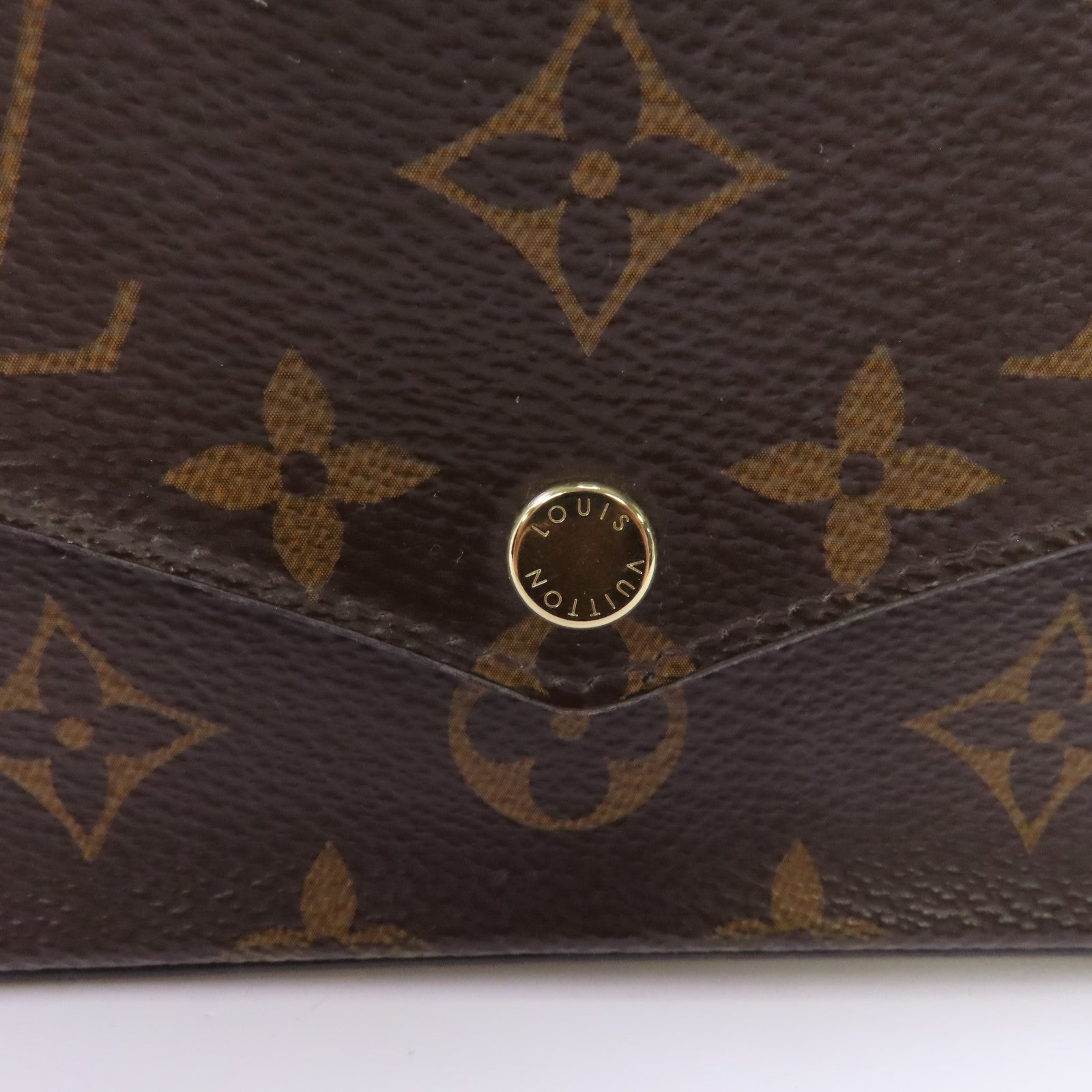LOUIS VUITTON Monogram Felicie Pochette金扣鏈帶肩背袋啡色