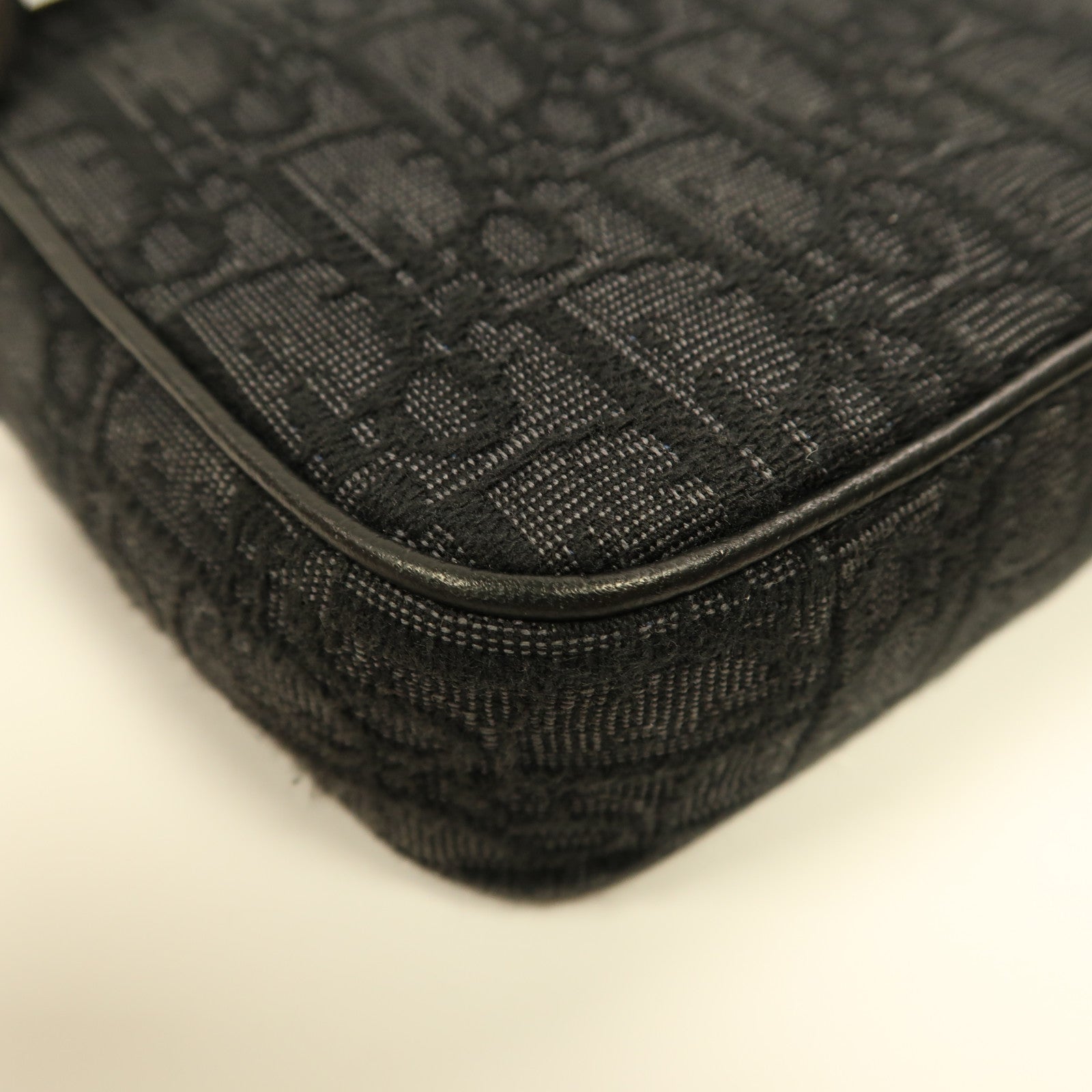 Dior 帆布Shoulder Bag銀扣肩背袋黑色