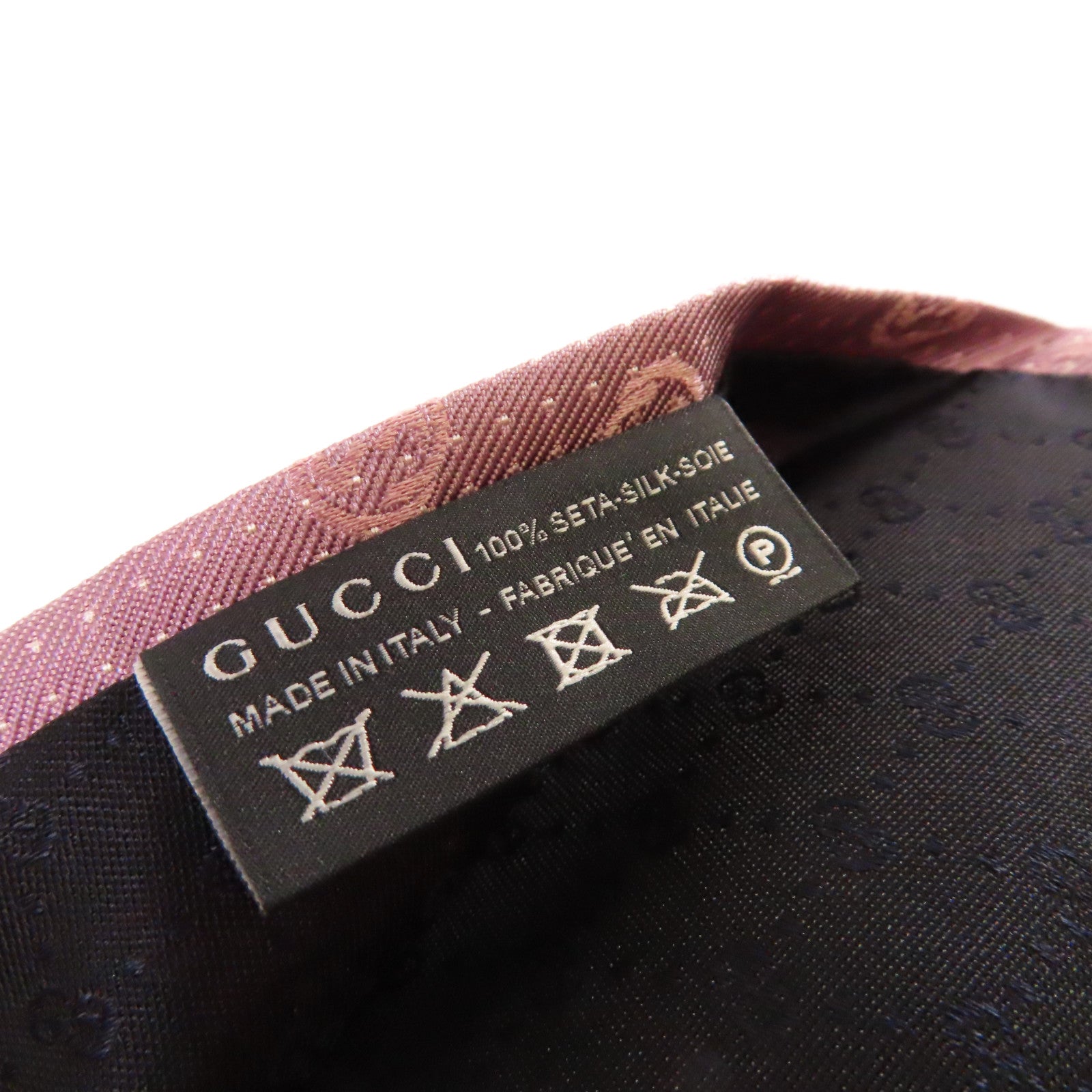 GUCCI 【激減優惠】絲質Necktie領帶紫粉色
