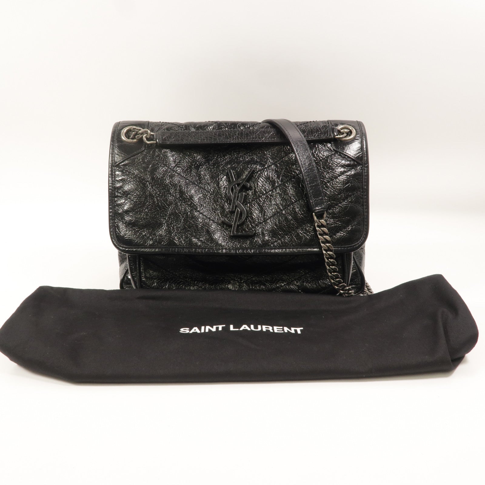 SAINT LAURENT 牛皮皮革Niki Medium鏈帶肩背袋
