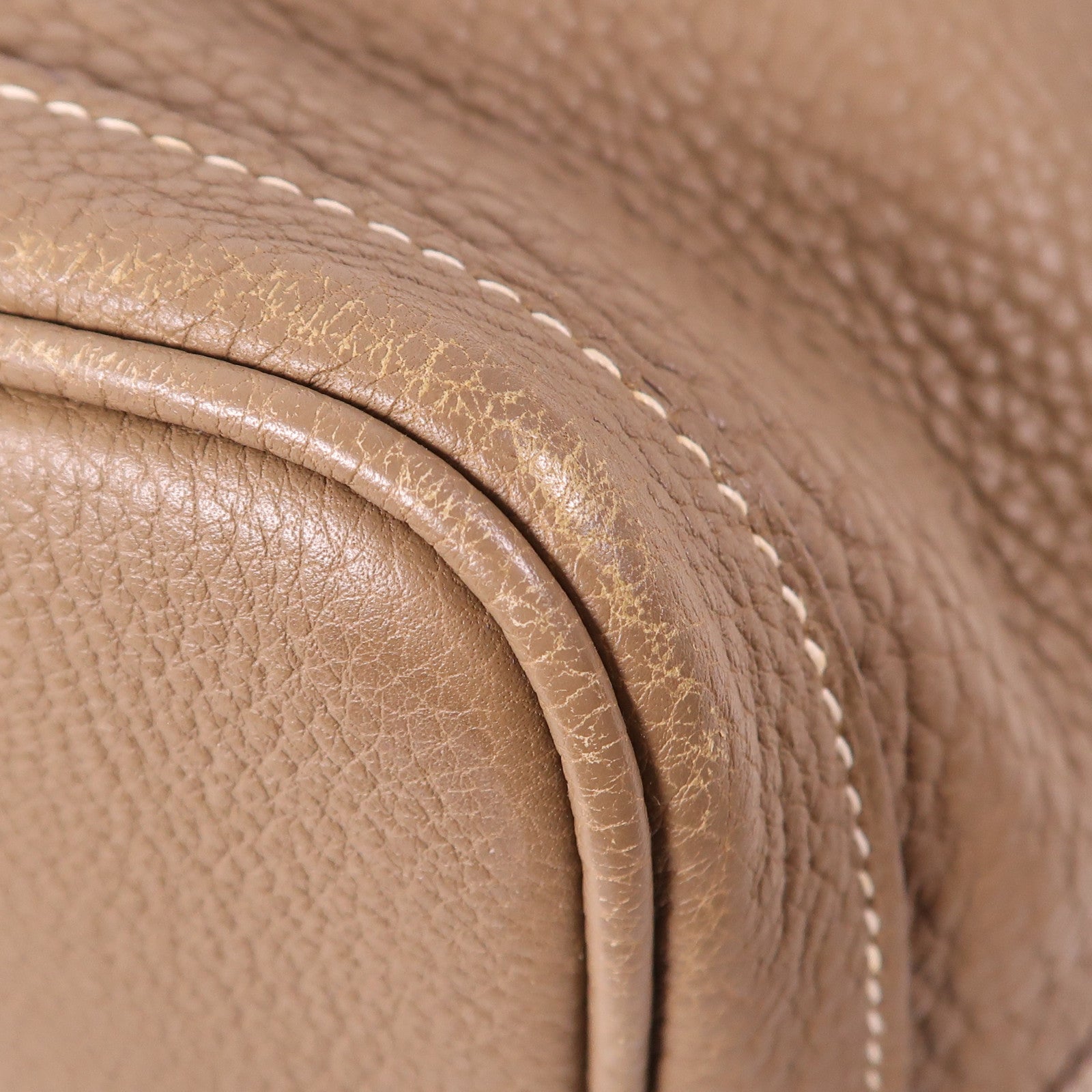 HERMES Negonda皮革GardenParty PM銀扣手挽袋Etoupe