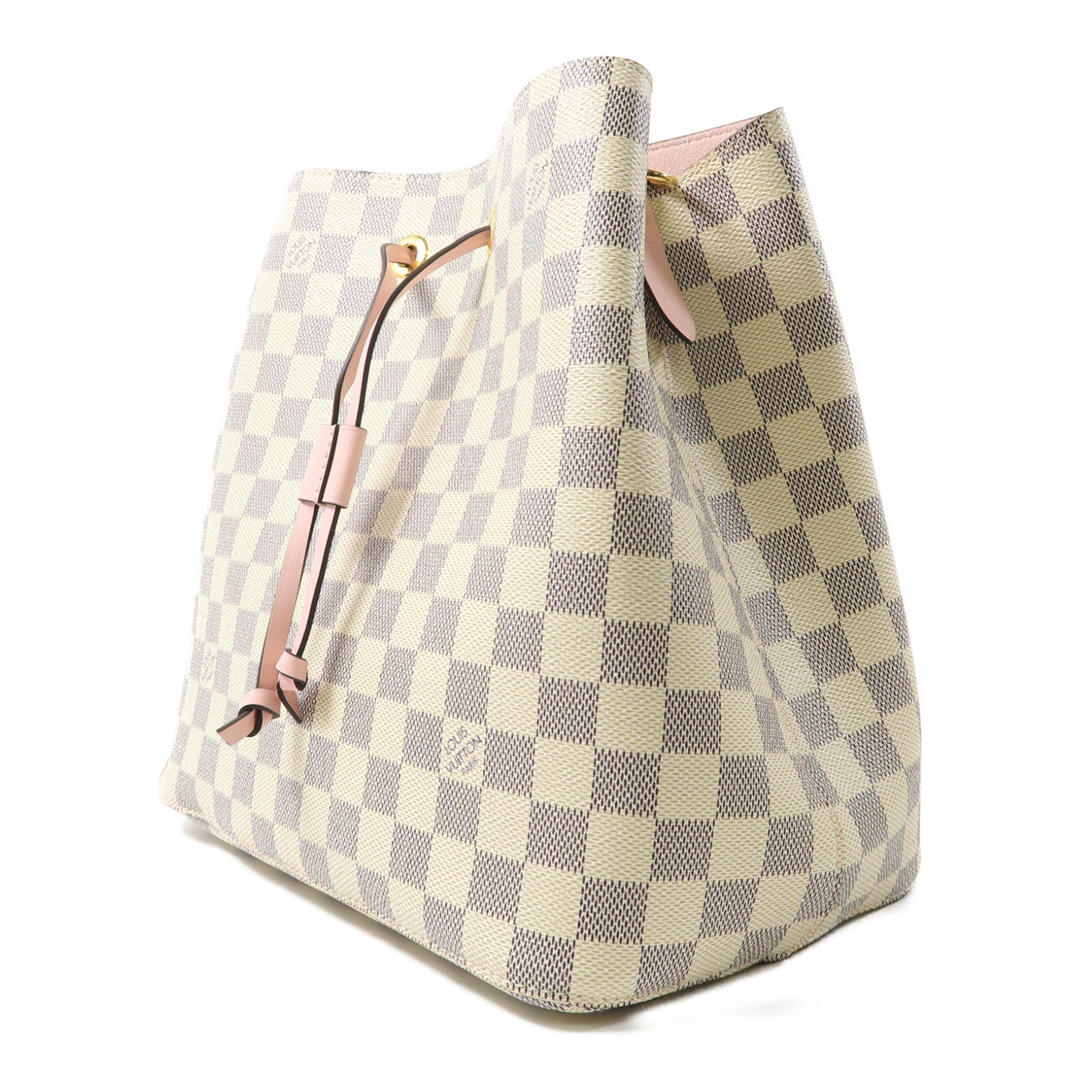 LOUIS VUITTON Damier Azur Neo Noe金扣肩背袋白色