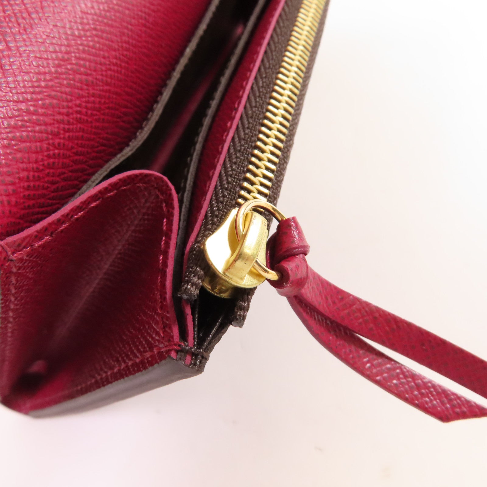 LOUIS VUITTON Monogram Emilie Long Wallet金扣長錢包啡色/紫紅色