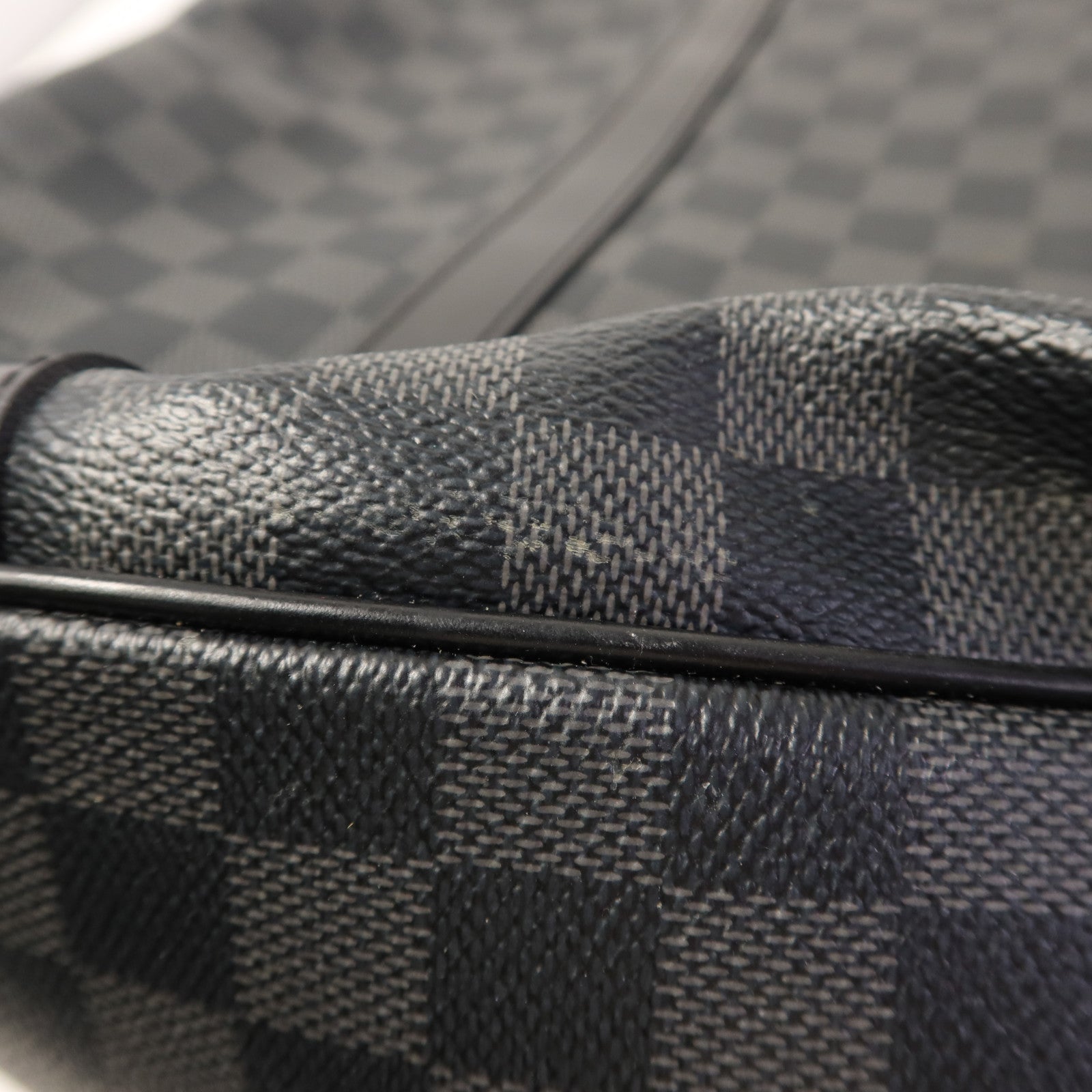LOUIS VUITTON Damier Graphite Tadao PM銀扣手挽肩背兩用袋