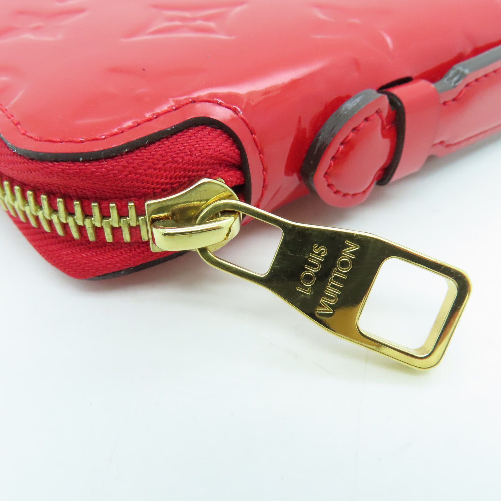 LOUIS VUITTON 【激減優惠】Vernis Daily Organizer Wallet金扣長錢包紅色