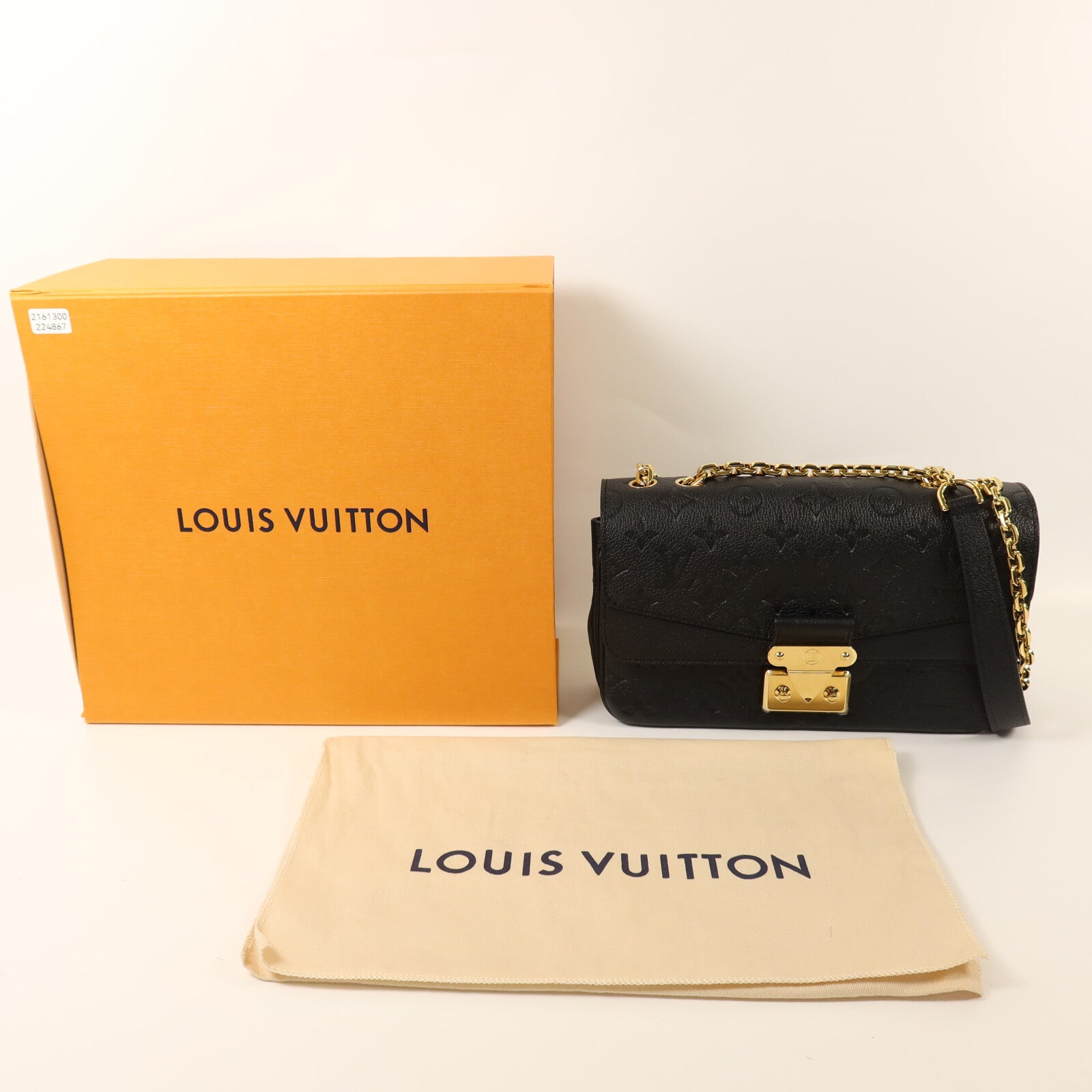 LOUIS VUITTON Monogram Empreinte Marceau金扣鏈帶肩背袋