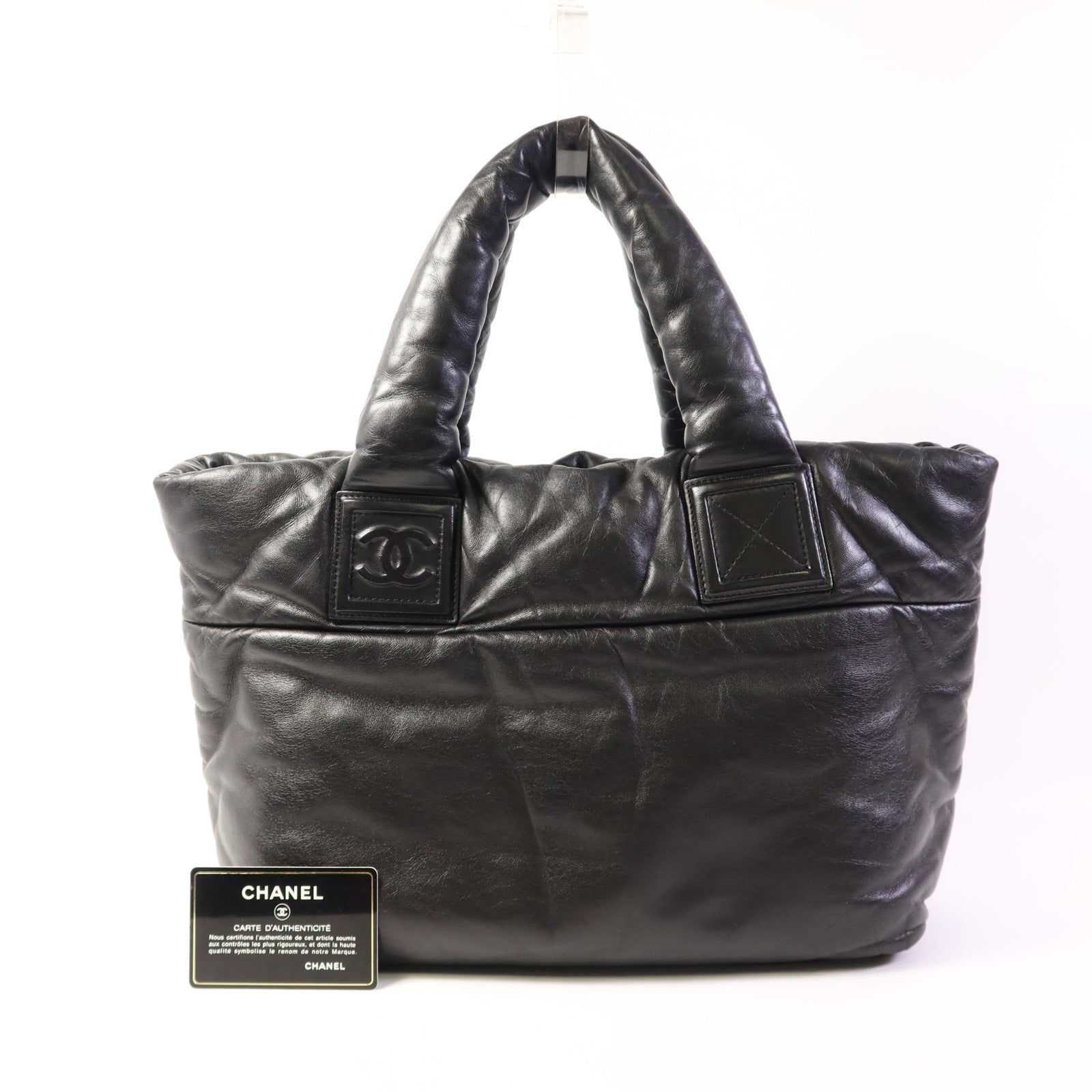 CHANEL 尼龍Coco Cocoon銀扣手挽袋