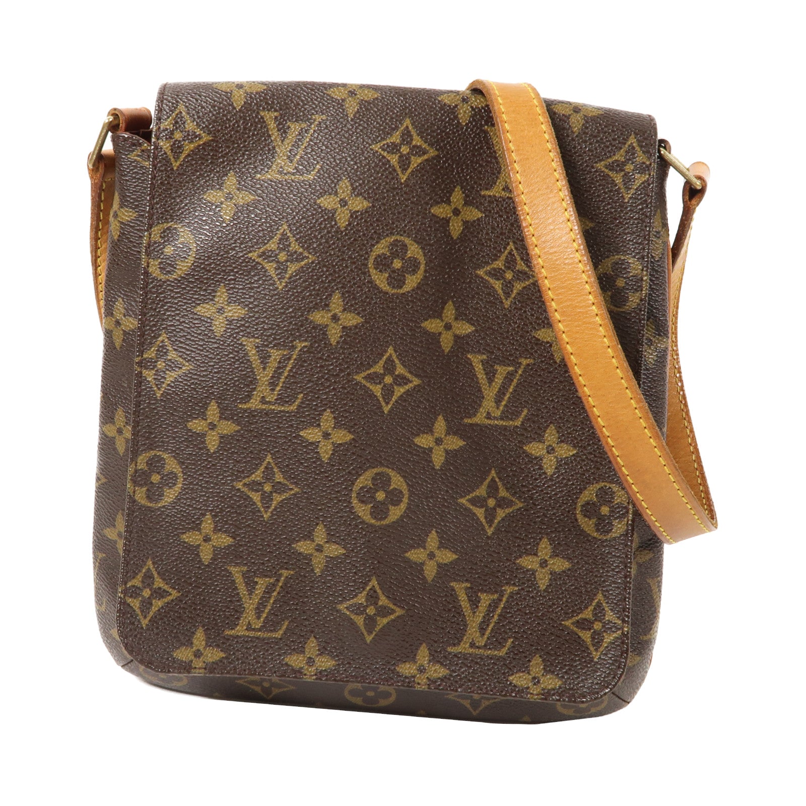 LOUIS VUITTON 【激減優惠】Monogram Musette金扣肩背袋啡色
