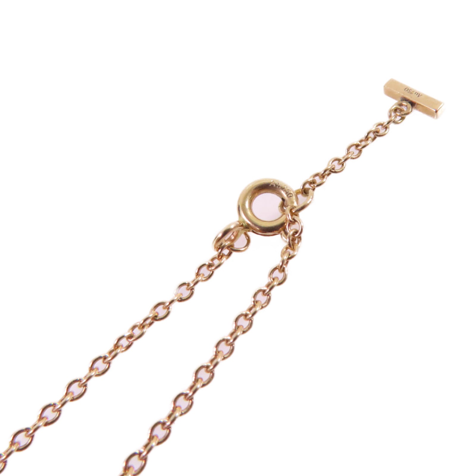 TIFFANY＆CO 18K玫瑰金Diamond T Smile Bracelet 0.04ct鑽石手鏈