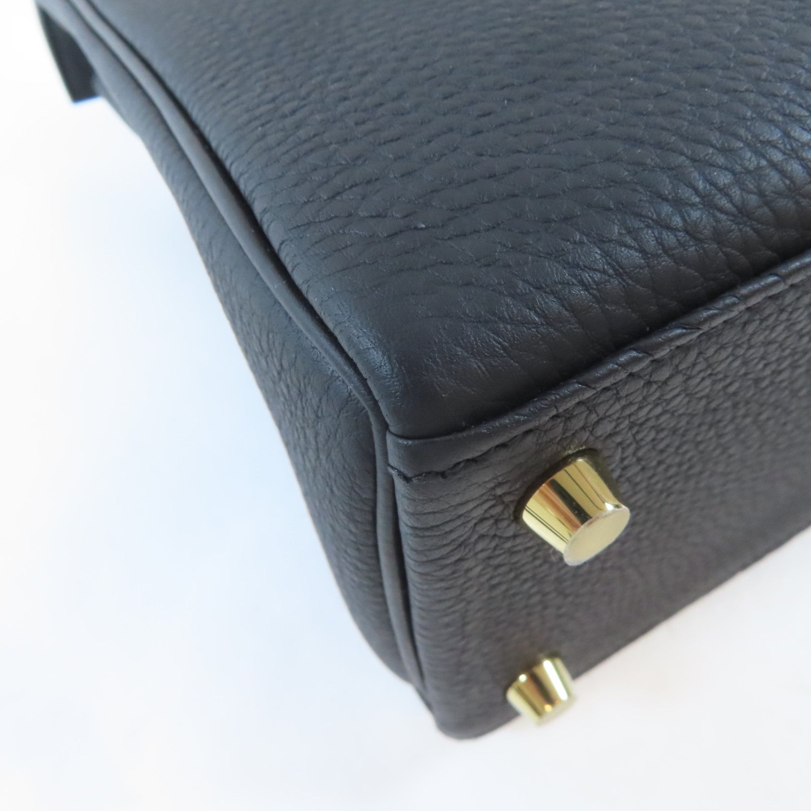 HERMES (PRICE DOWN) GHW Kelly 25 2 Way Shoulder Handbag Togo Leather Noir Black