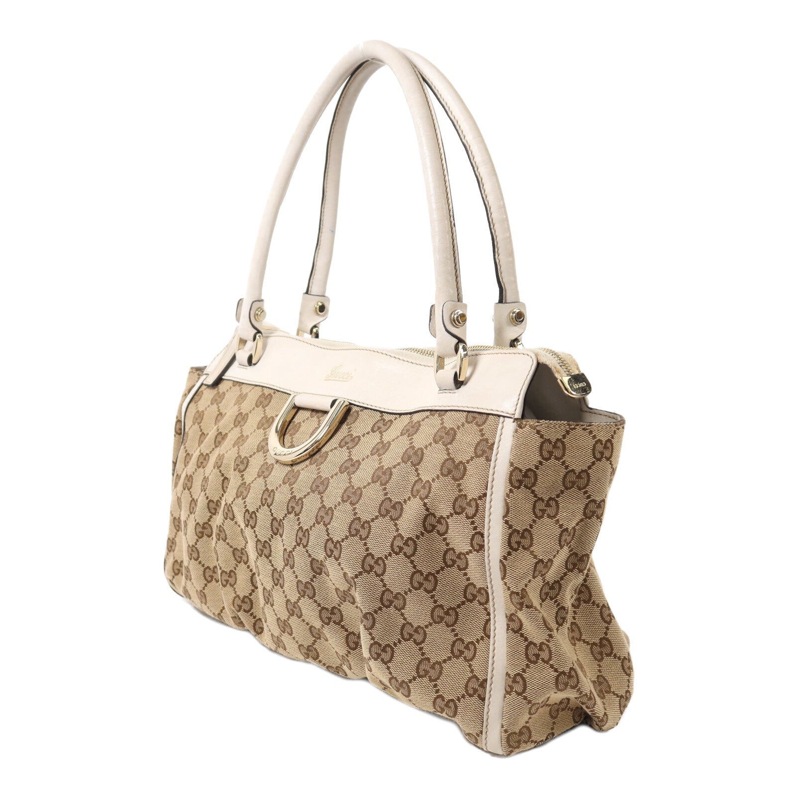 GUCCI 帆布Shoulder Bag金扣肩背袋