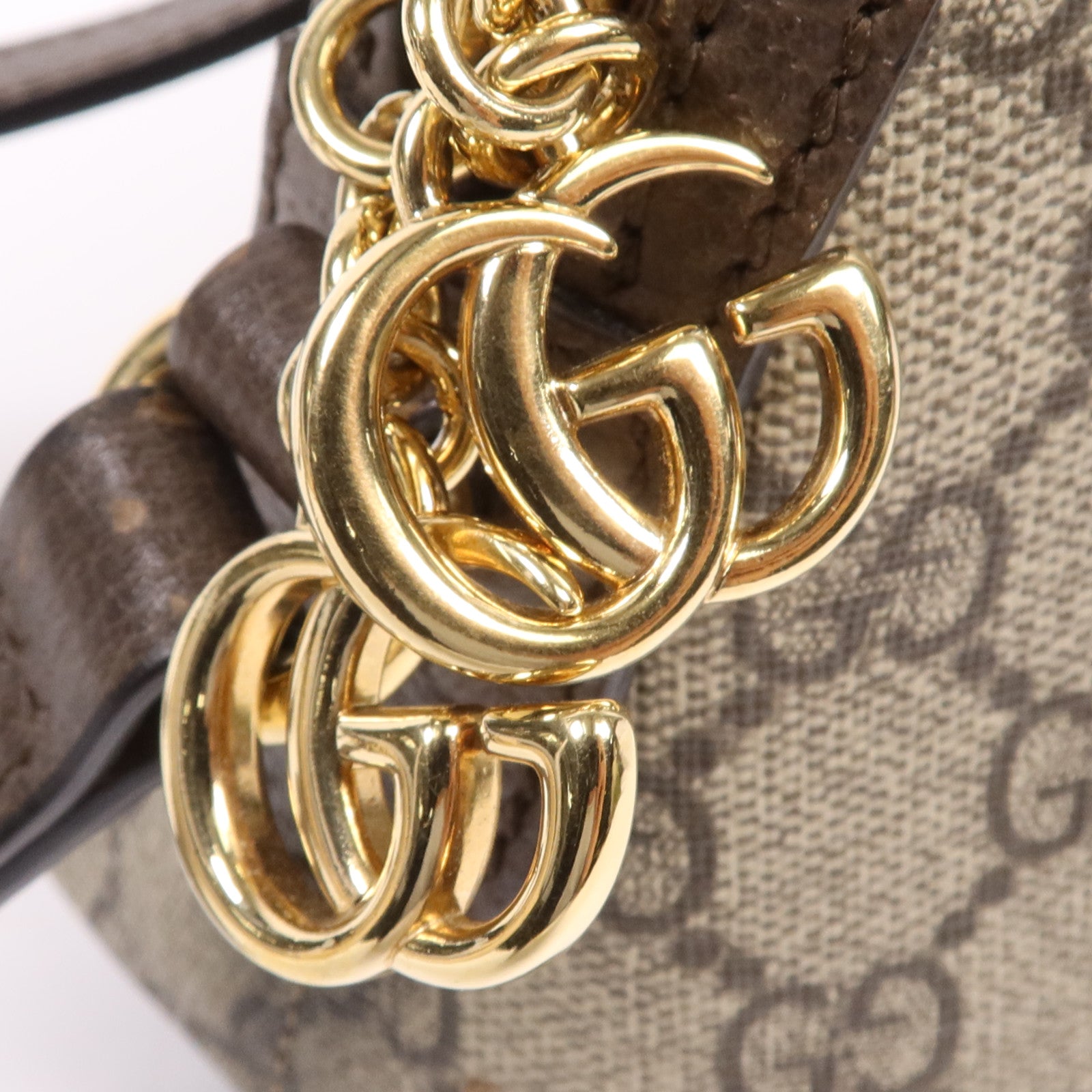 GUCCI 塗層帆布Ophidia GG金扣肩背袋
