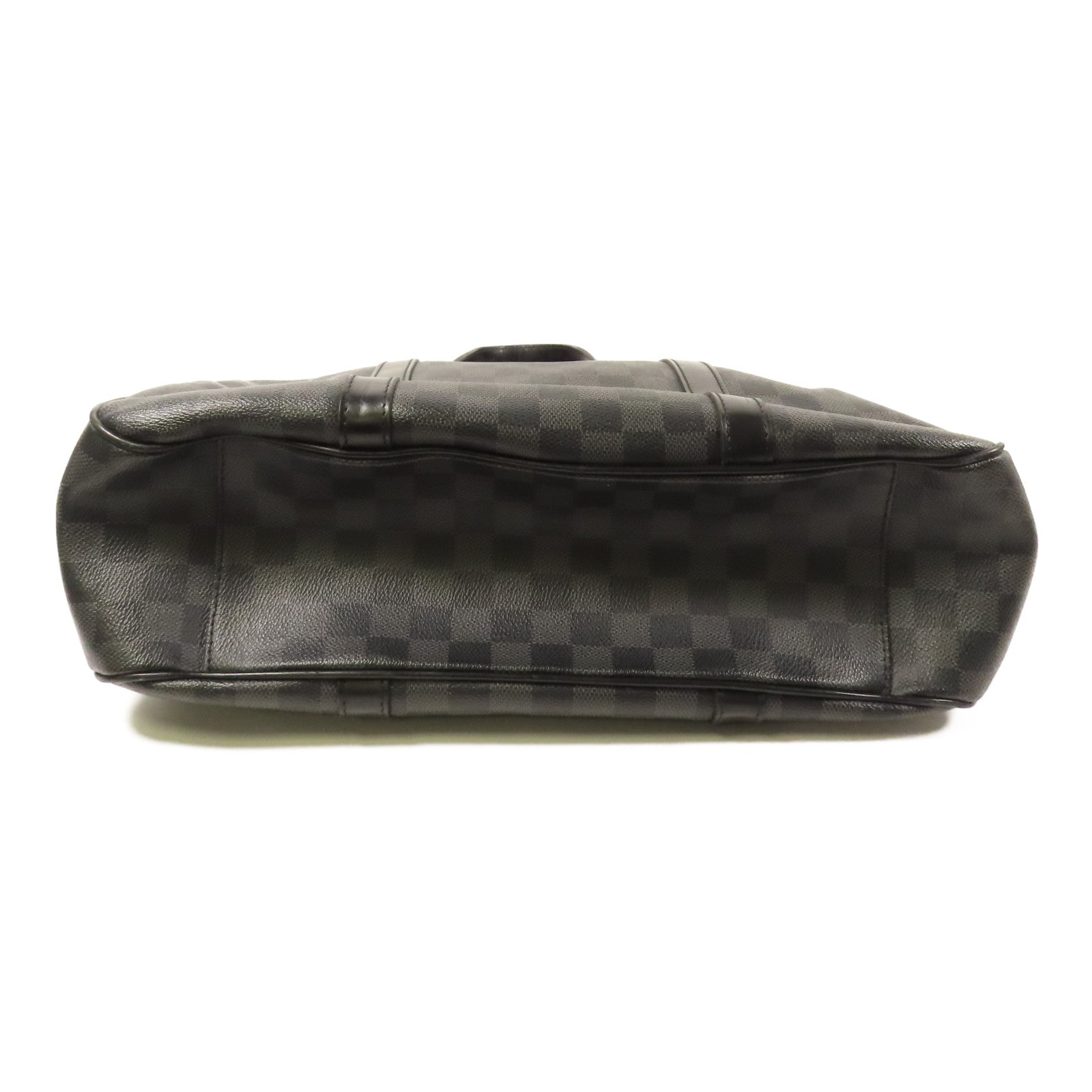 LOUIS VUITTON Damier Graphite Tadao MM銀扣手挽肩背兩用袋