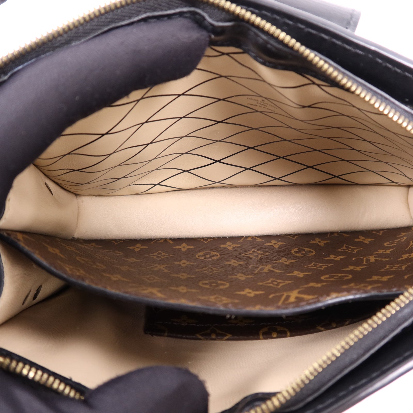 LOUIS VUITTON Monogram Reverse Trunk Clutch金扣肩背袋棕色