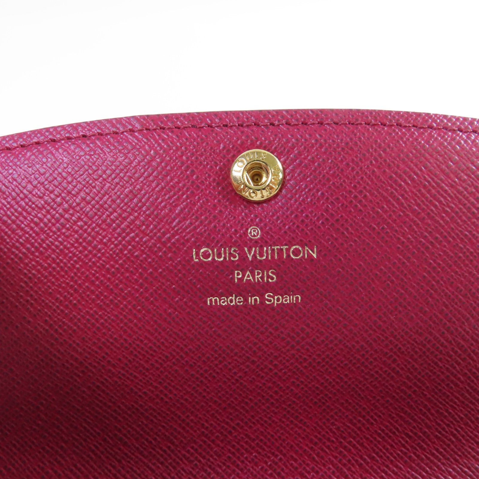 LOUIS VUITTON Monogram Emilie Long Wallet金扣長錢包啡色/紫紅色