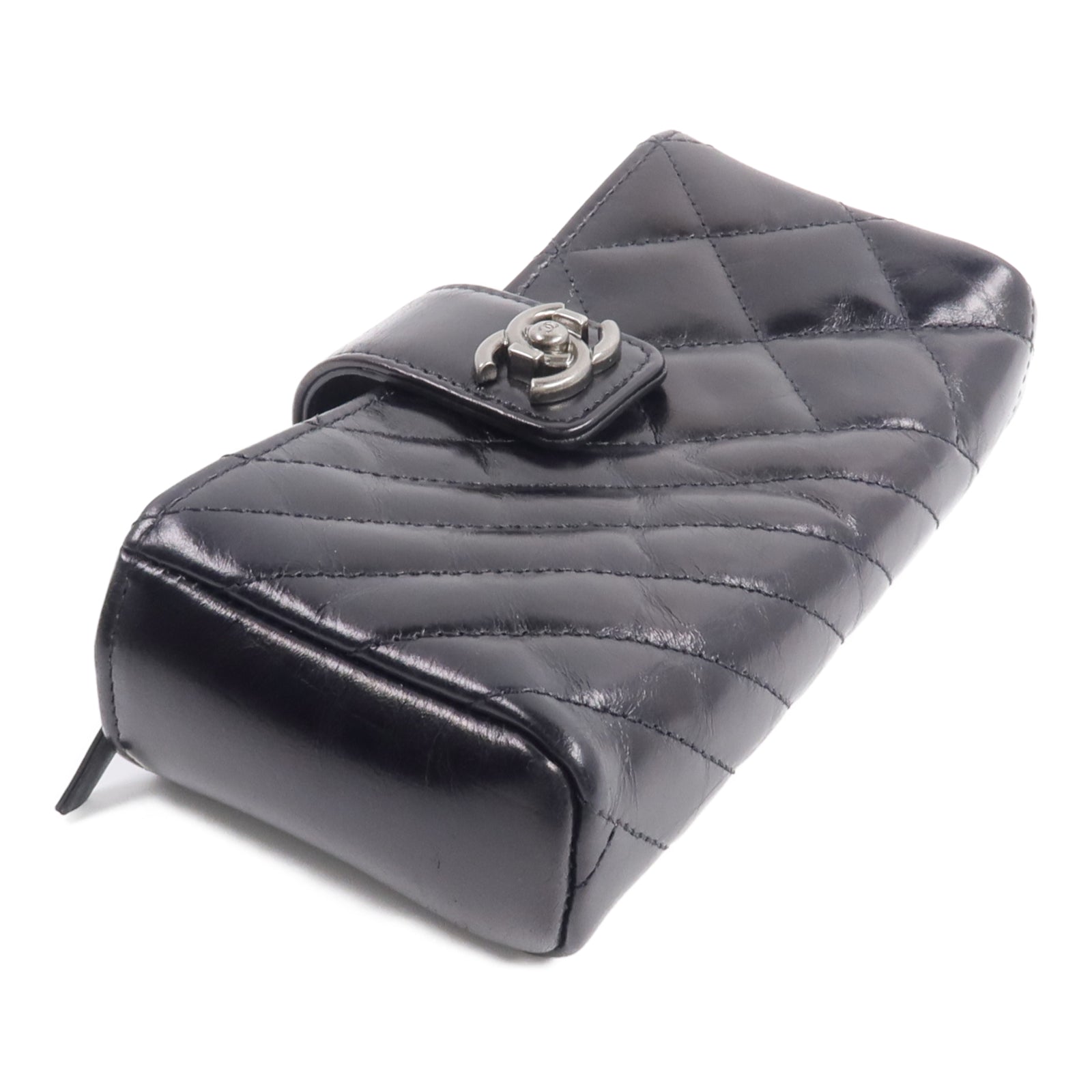 CHANEL 牛皮皮革CC O-Mini Phone Pouch零錢包