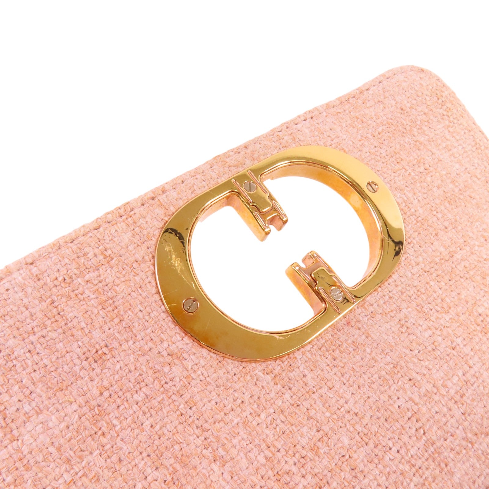 Dior 帆布Caro金扣鏈帶肩背袋